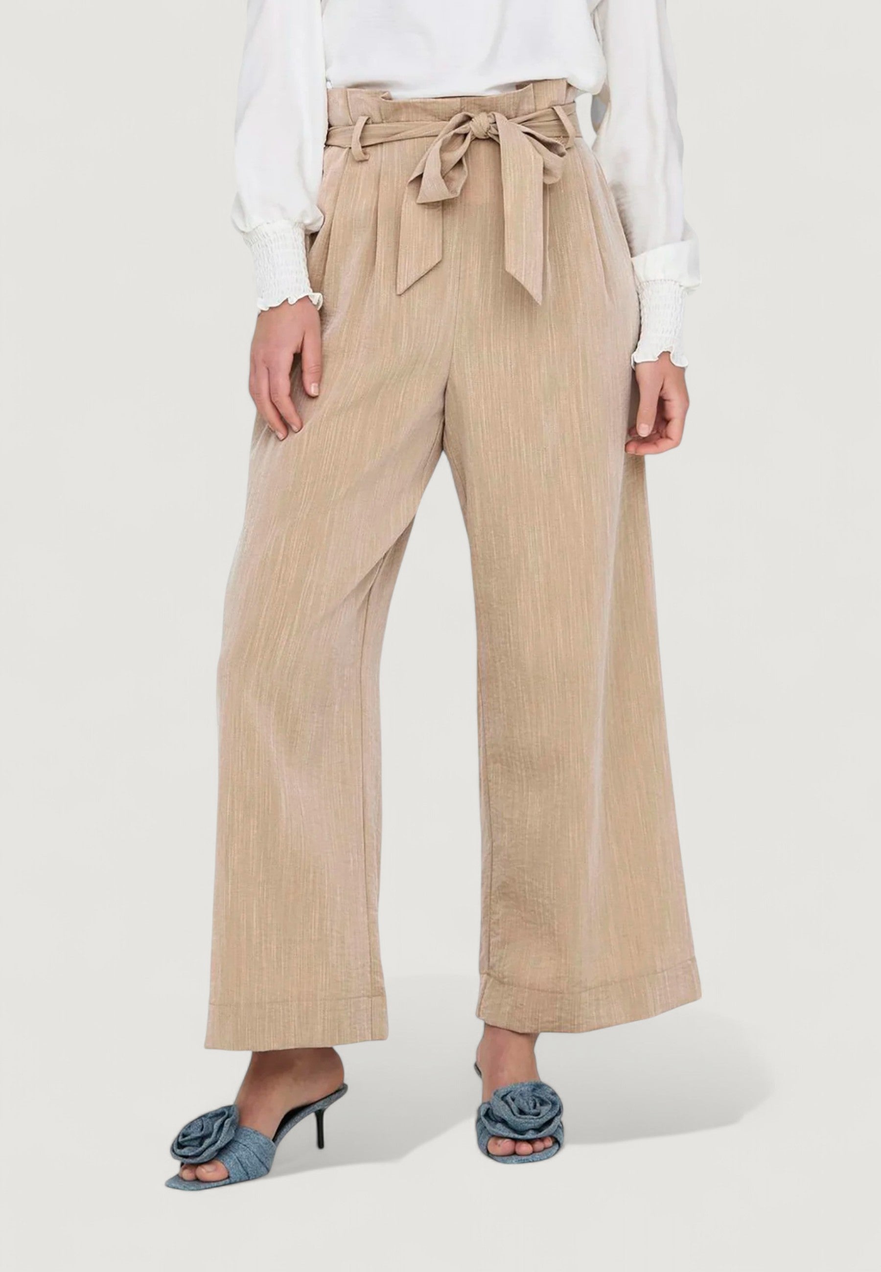 Pantaloni a palazzo Only Onlmarsa Solid Paperbag Wvn Noos