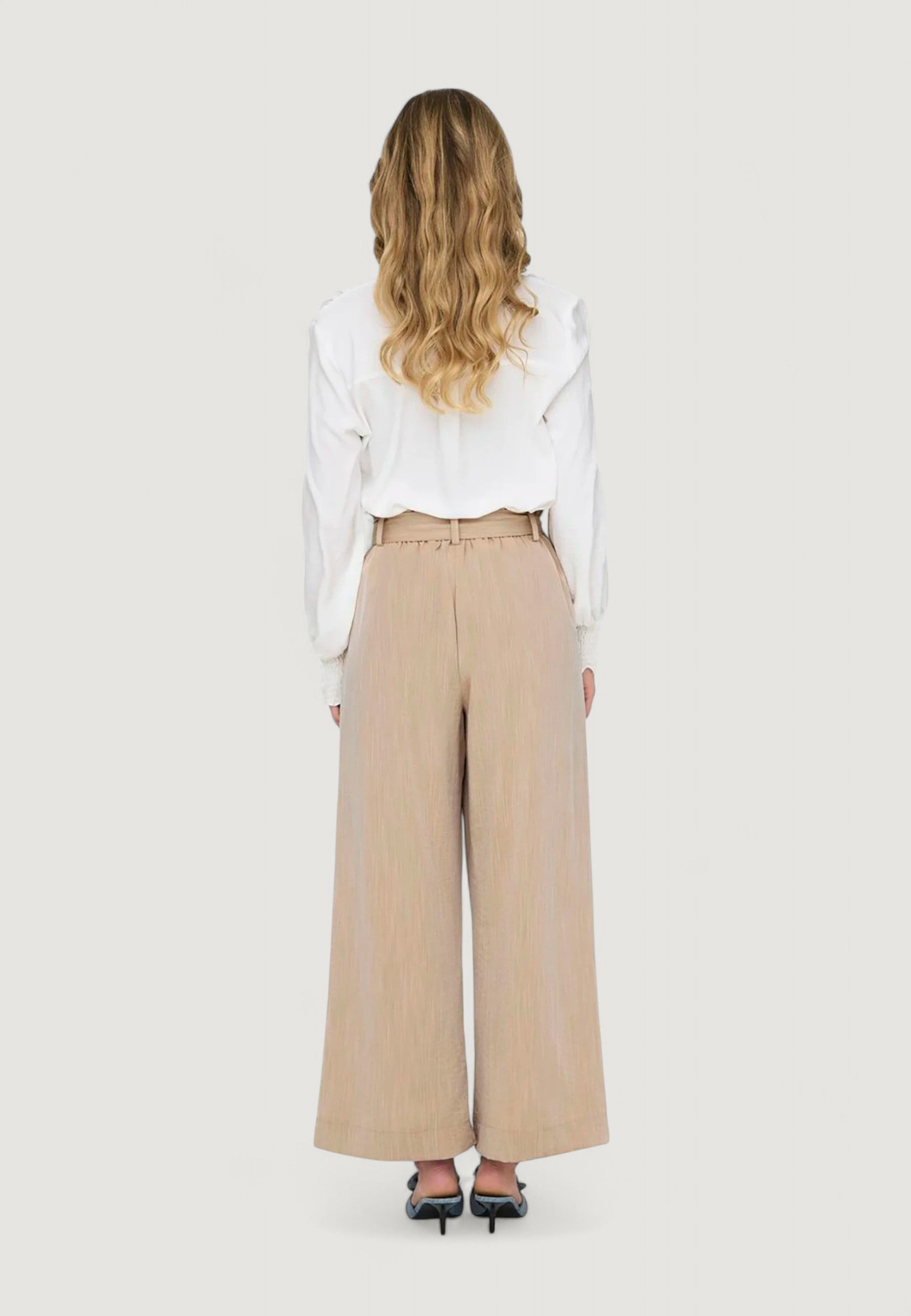 Pantaloni a palazzo Only Onlmarsa Solid Paperbag Wvn Noos