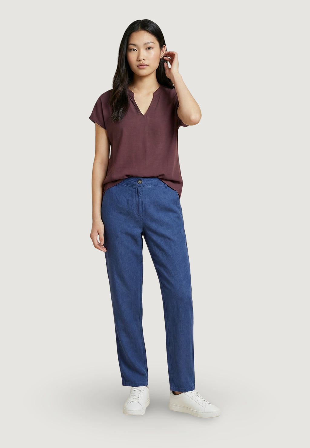 High waist trousers Only Onlcharis Life Mw Straight Pants Wvn Cc