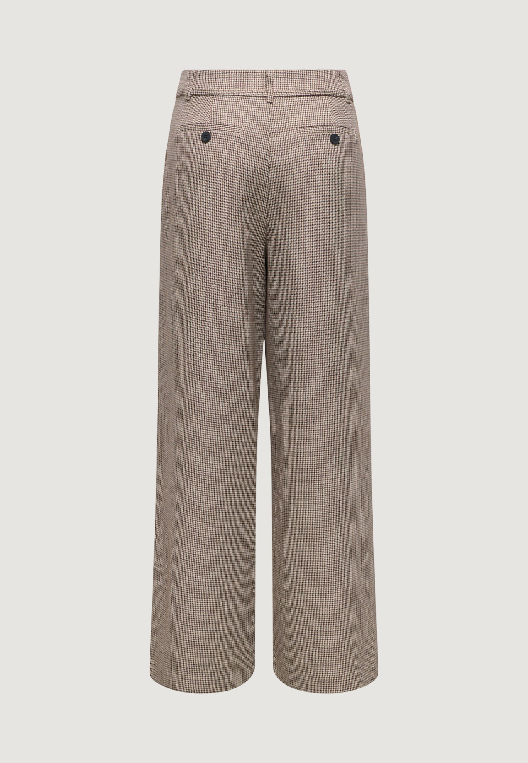 Pantaloni a palazzo Only ONLMIRIA HW CHECK BELT WIDE PANT CC TLR