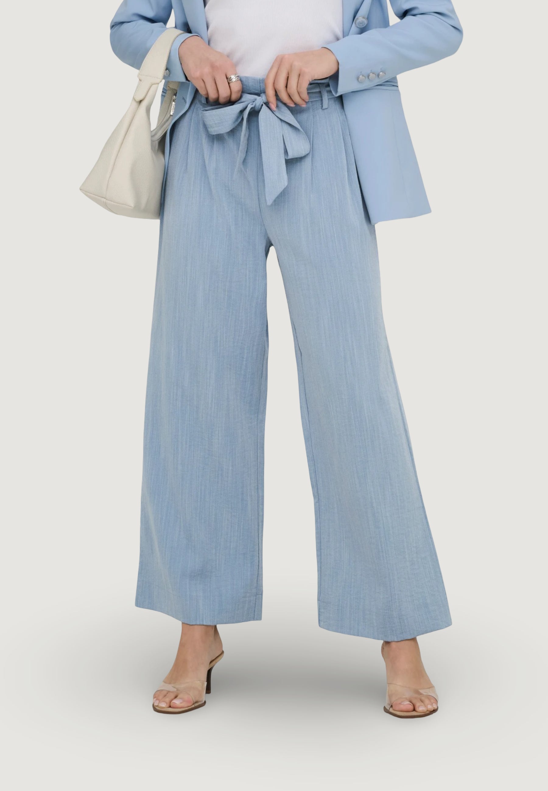 Pantaloni a palazzo Only Onlmarsa Solid Paperbag Wvn Noos