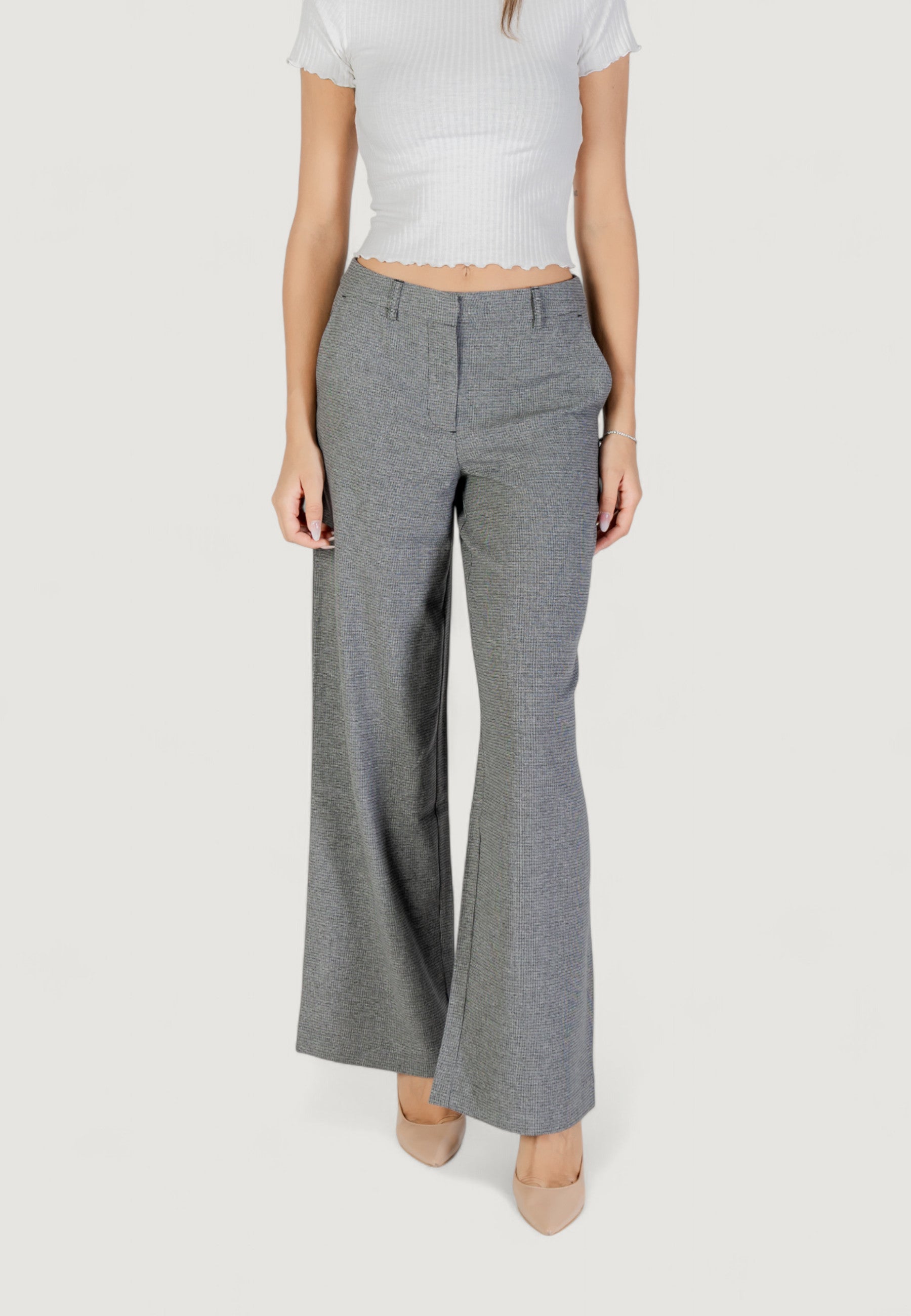 Pantaloni a palazzo Only ONLDELL LIFE MW WIDE PANT CC TLR