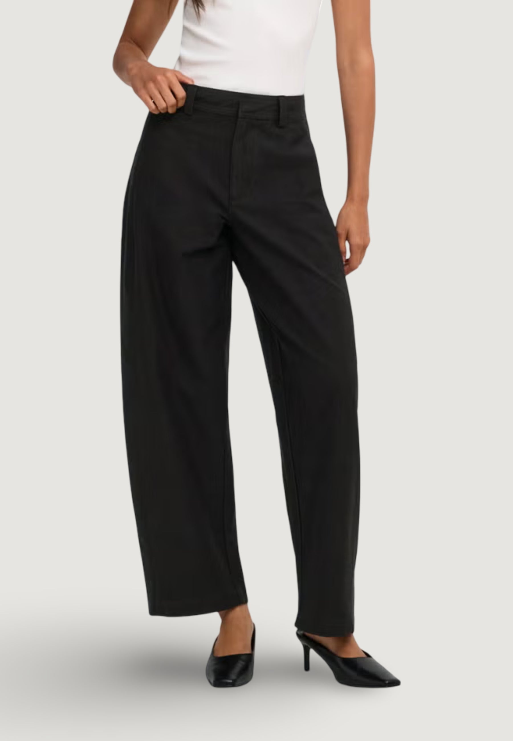Pantaloni a palazzo Only ONLCLAIR MW BARREL PANT PNT NOOS