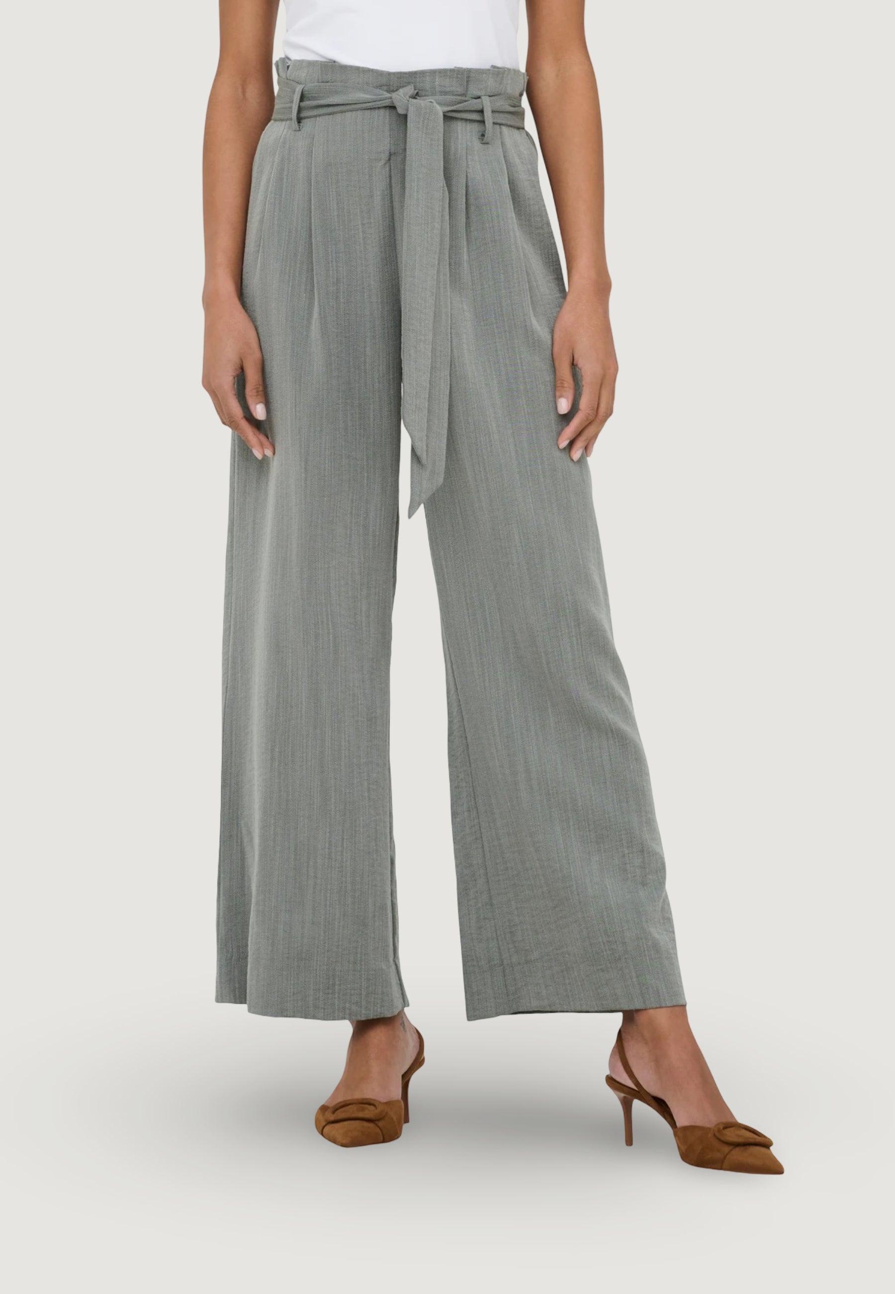 Pantaloni a palazzo Only Onlmarsa Solid Paperbag Wvn Noos