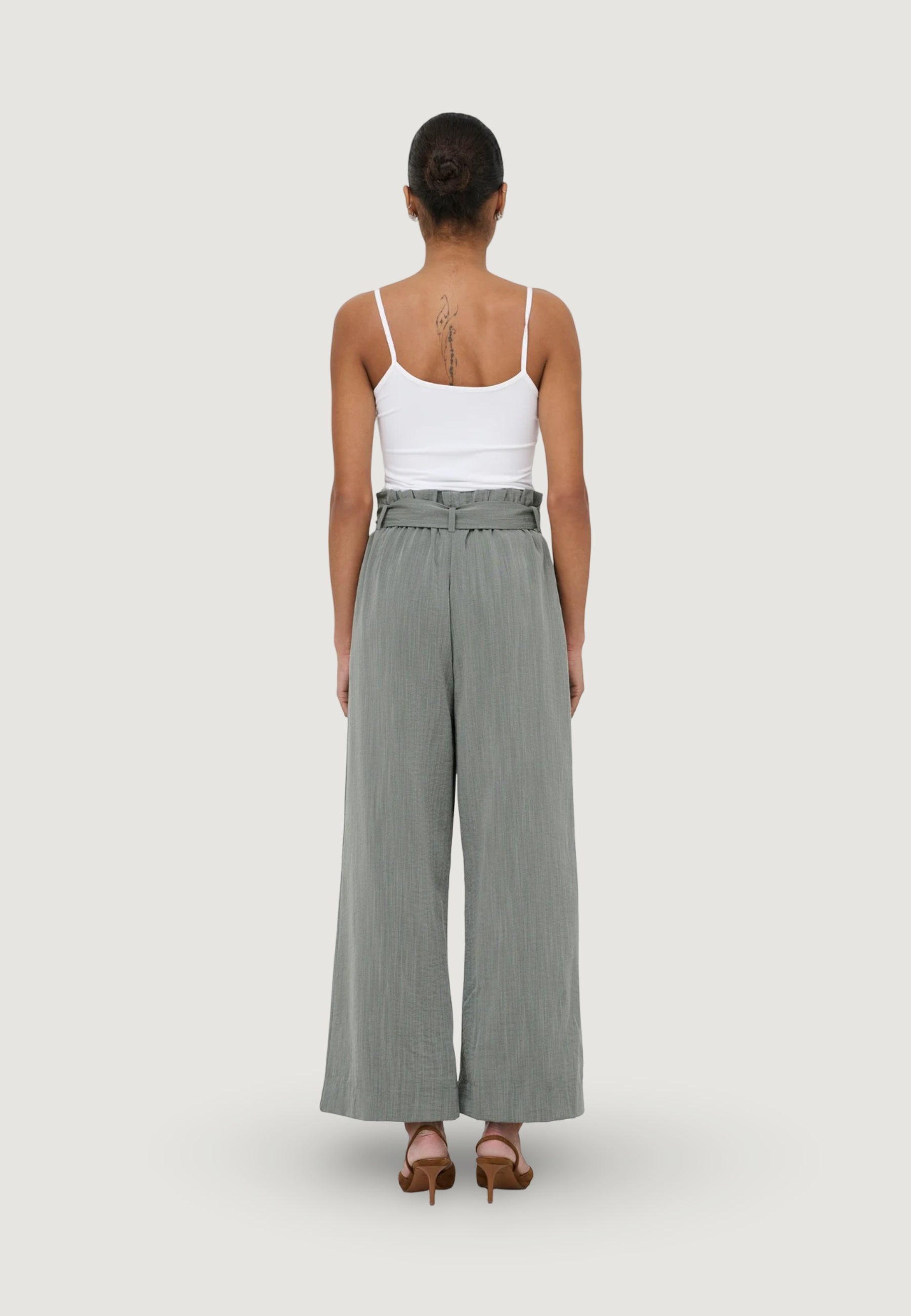 Pantaloni a palazzo Only Onlmarsa Solid Paperbag Wvn Noos