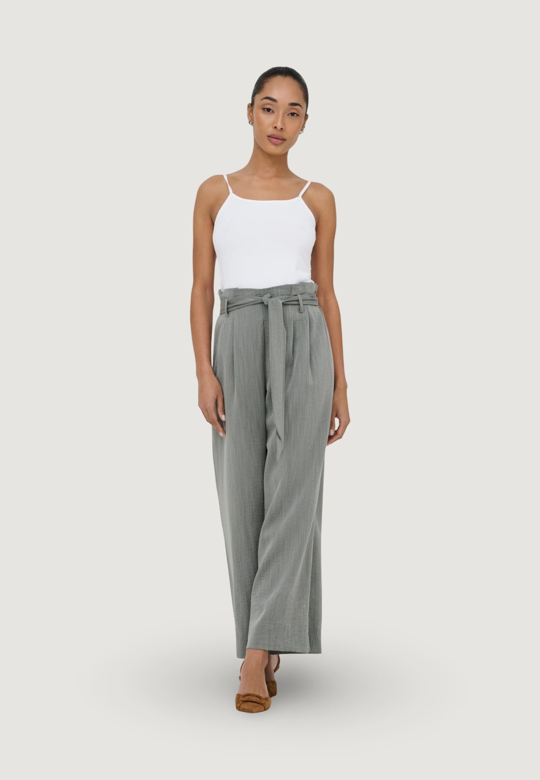 High waist trousers Only Onlmarsa Solid Paperbag Wvn Noos