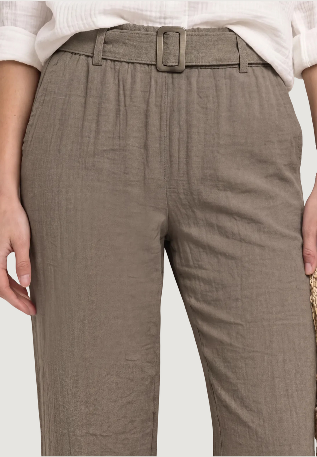 High waist trousers Street One Wide Leg Belt Horn Buckle Solid HW