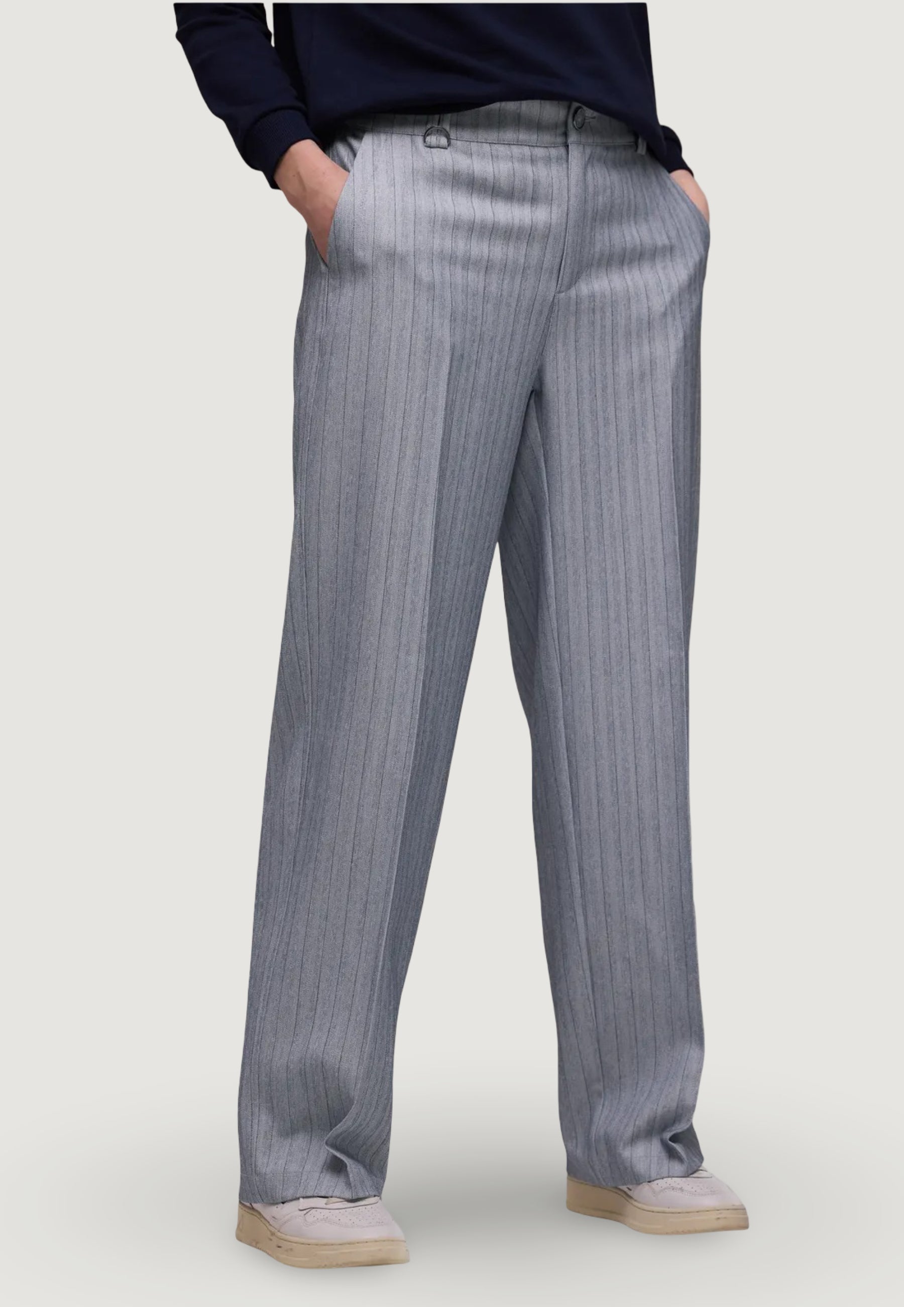 Pantaloni a palazzo Street One Straight Leg Herringbone