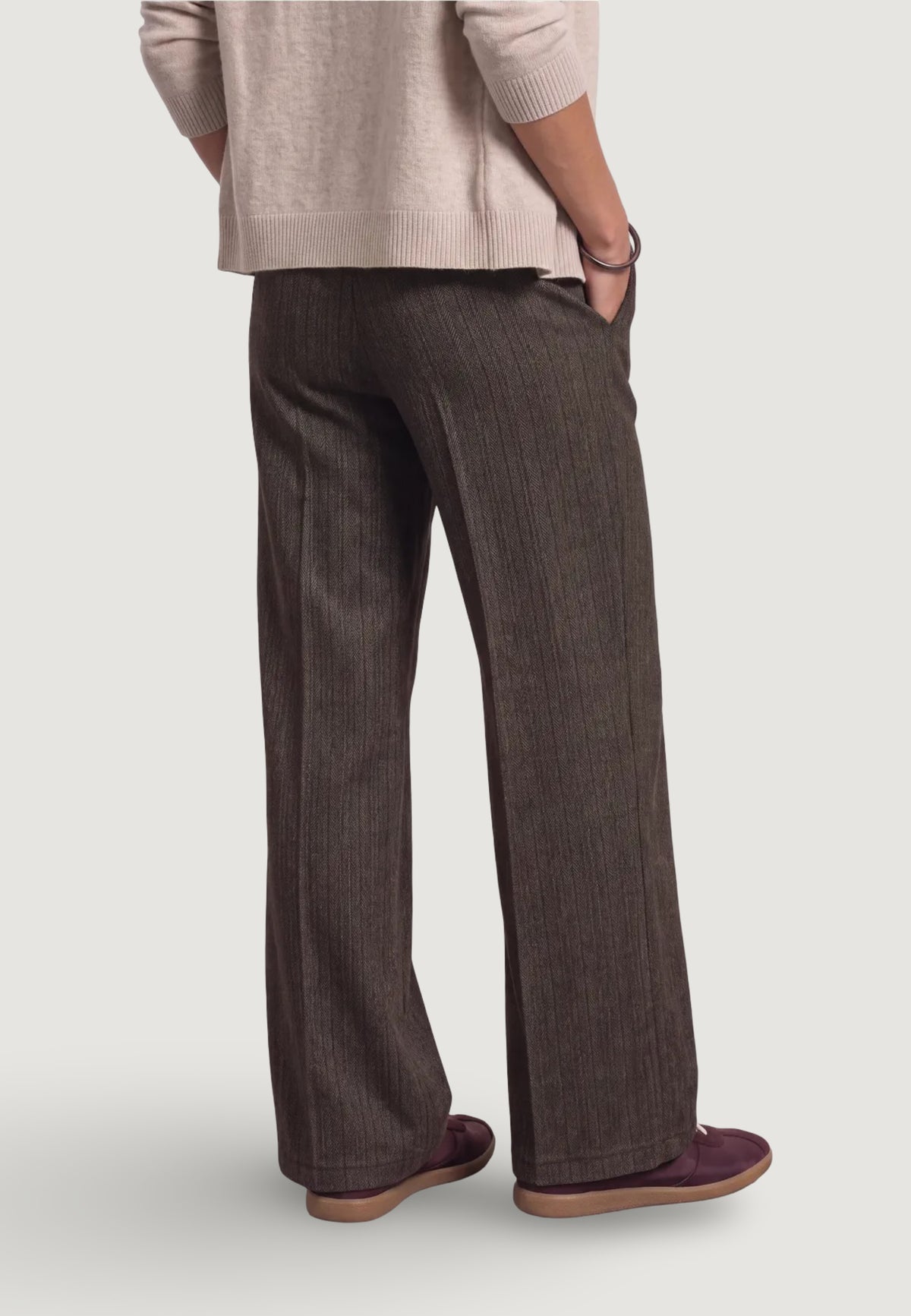 High waist trousers Street One Style Amalia_Double Button Woven