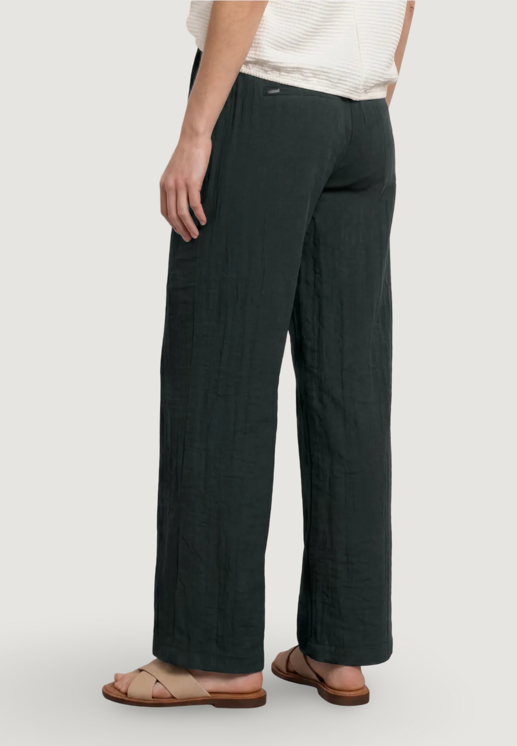 High waist trousers Street One Wide Leg Belt Horn Buckle Solid HW