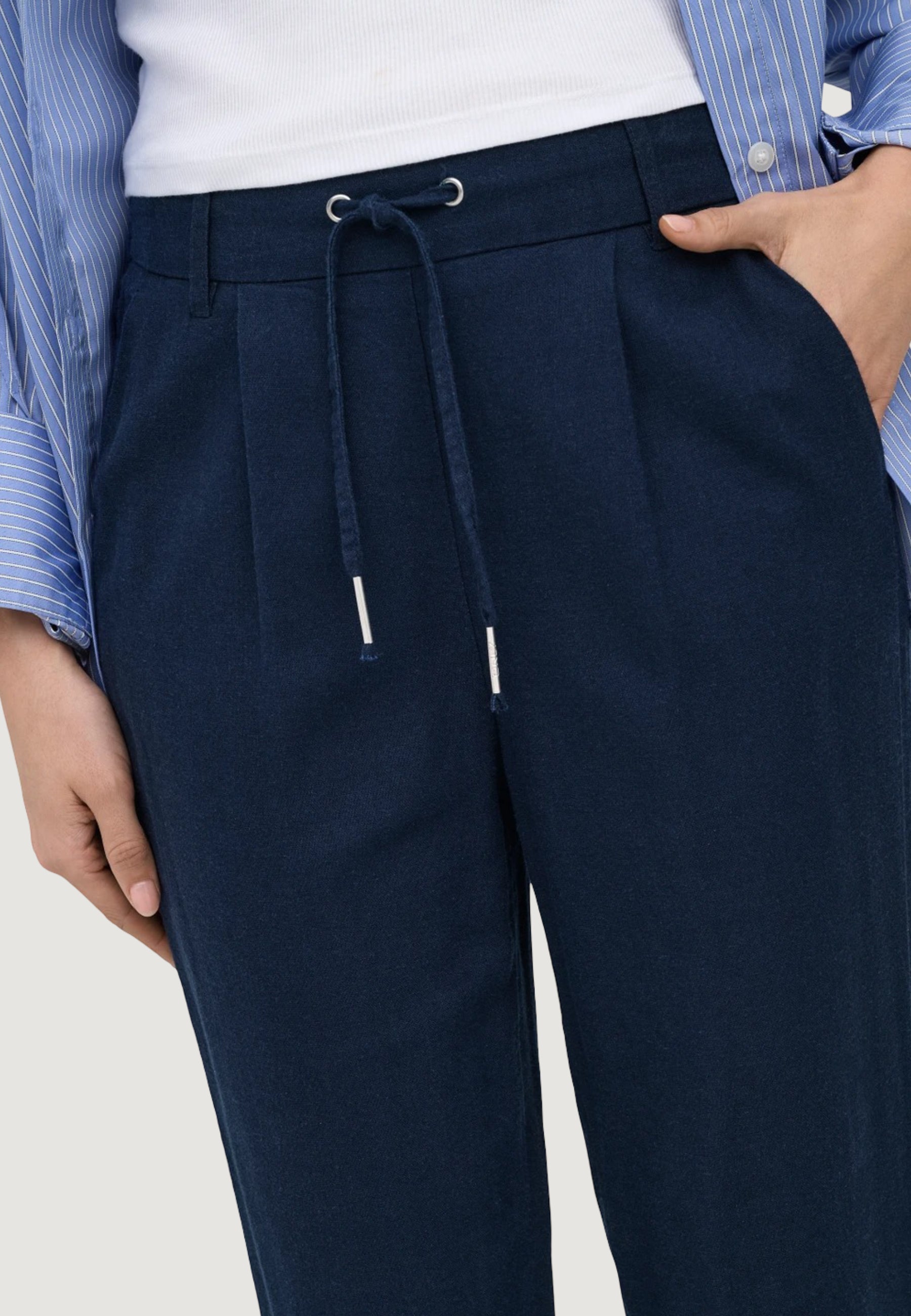 Cigarette trousers Only Onlgoa-Poptrash Easy Linen Bl Cc Pnt