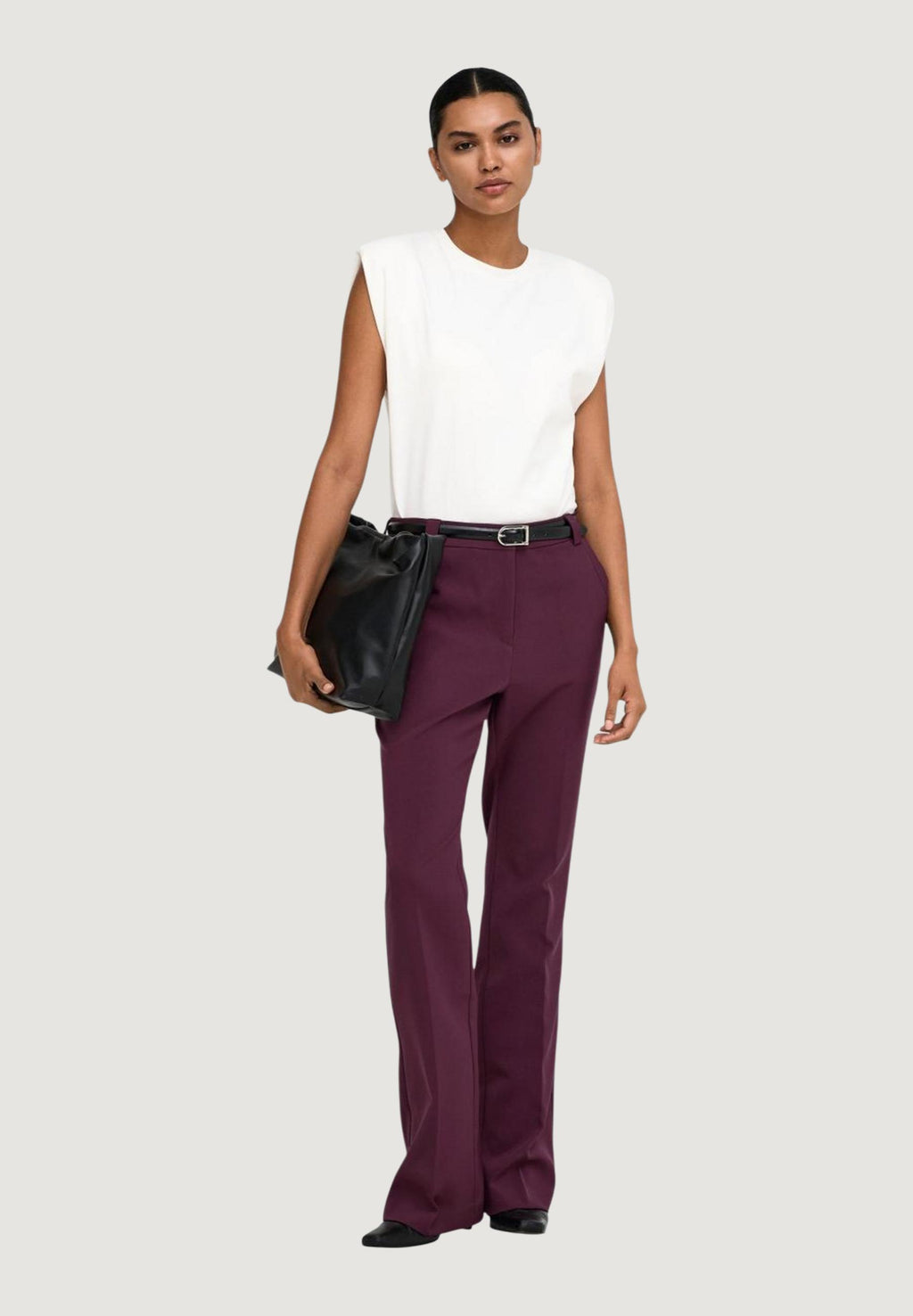 Cigarette trousers Only ONLASTRID HW FLARED PANT CC TLR