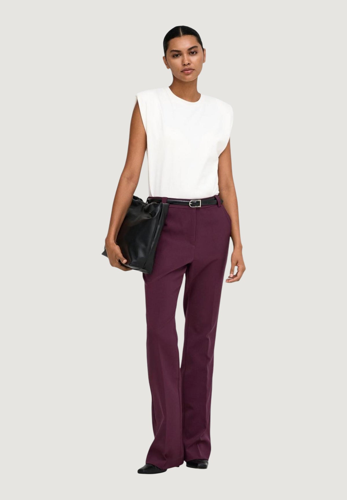 Cigarette trousers Only ONLASTRID HW FLARED PANT CC TLR