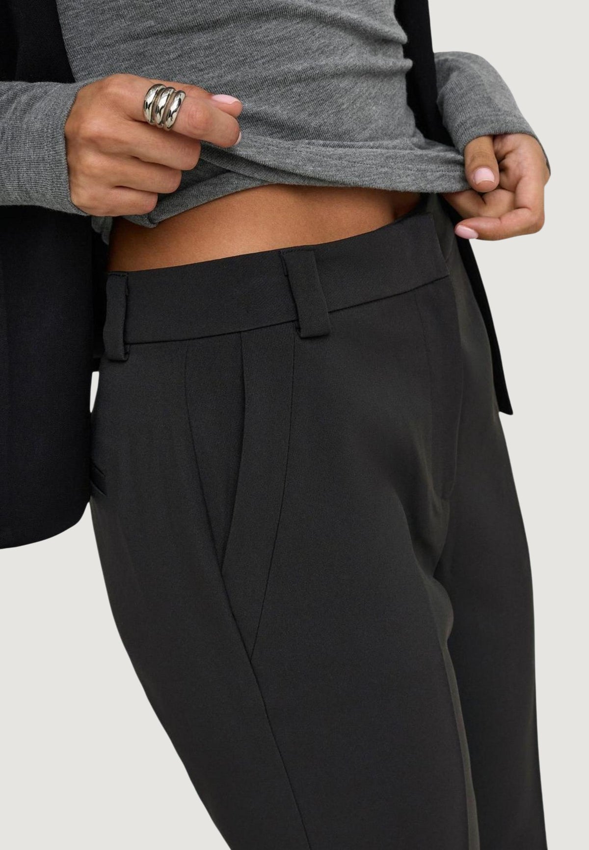 Pantaloni a sigaretta Only ONLASTRID HW FLARED PANT CC TLR
