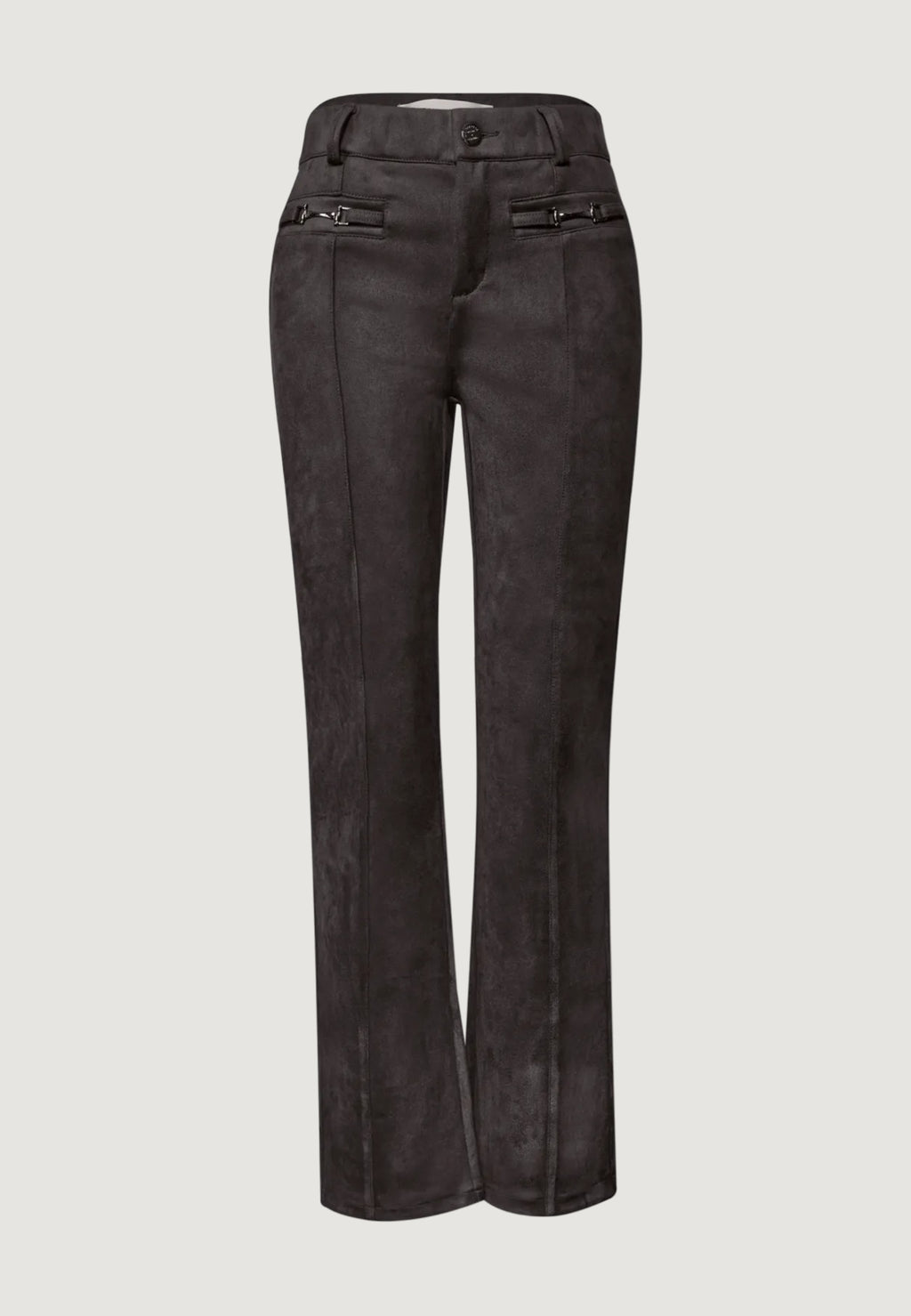 Pantaloni a sigaretta Street One Style_Blaire Bootcut Velour