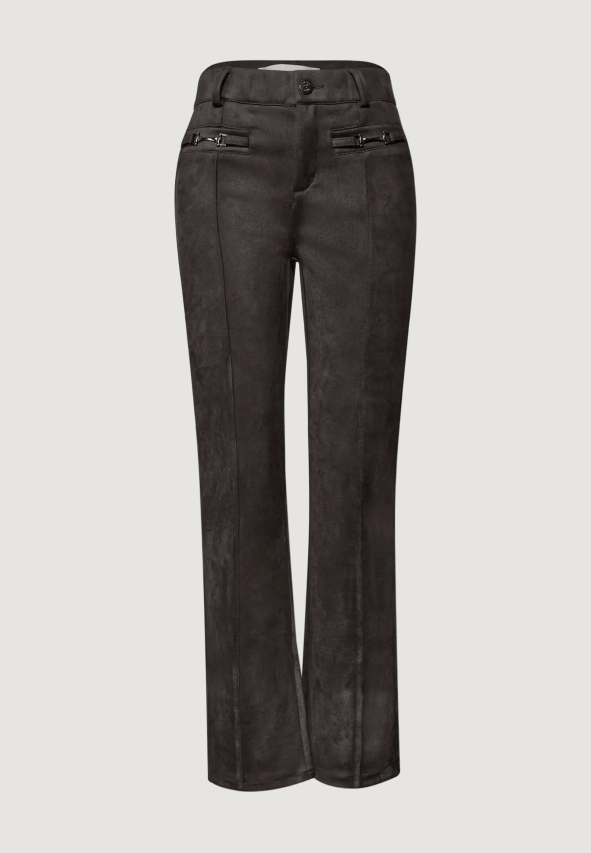 Pantaloni a sigaretta Street One Style_Blaire Bootcut Velour