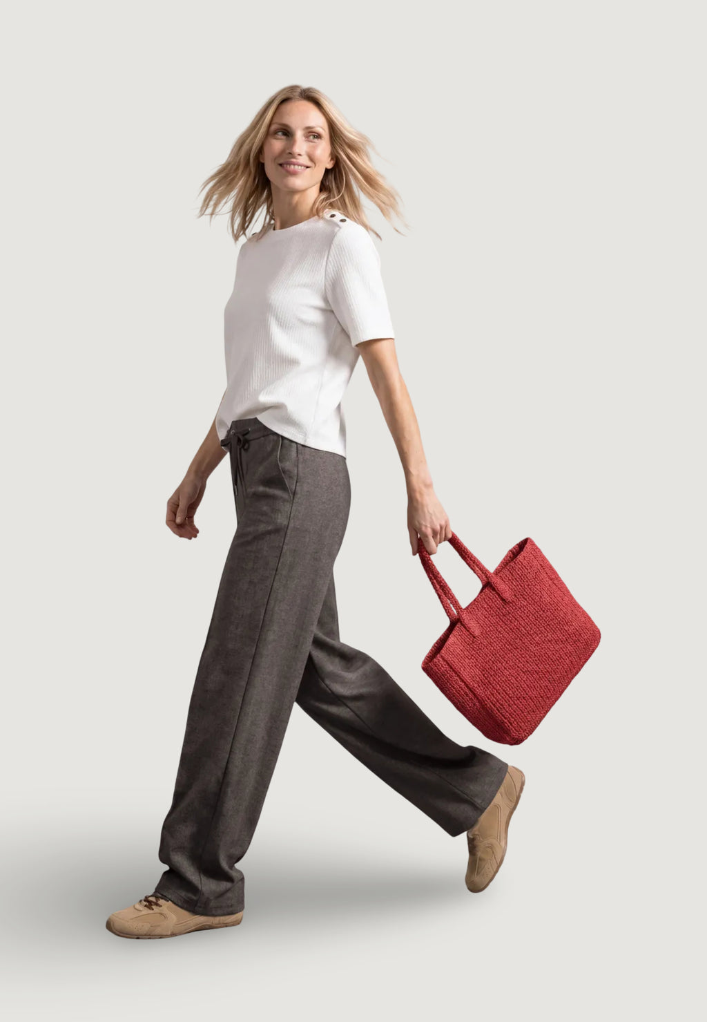 Pantaloni regular Street One Amalia Cargo Pocket Buttons
