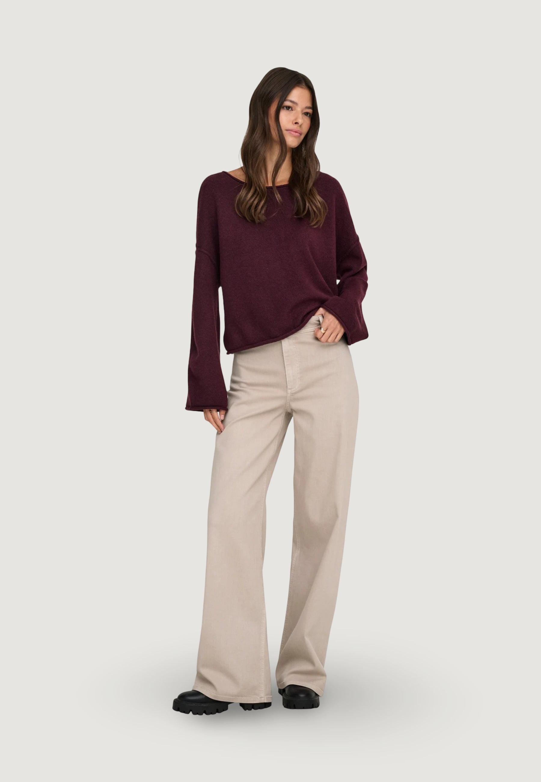 Bootcut trousers Jacqueline de Yong Jdyiris Stretch Hw Wide Pant Pnt