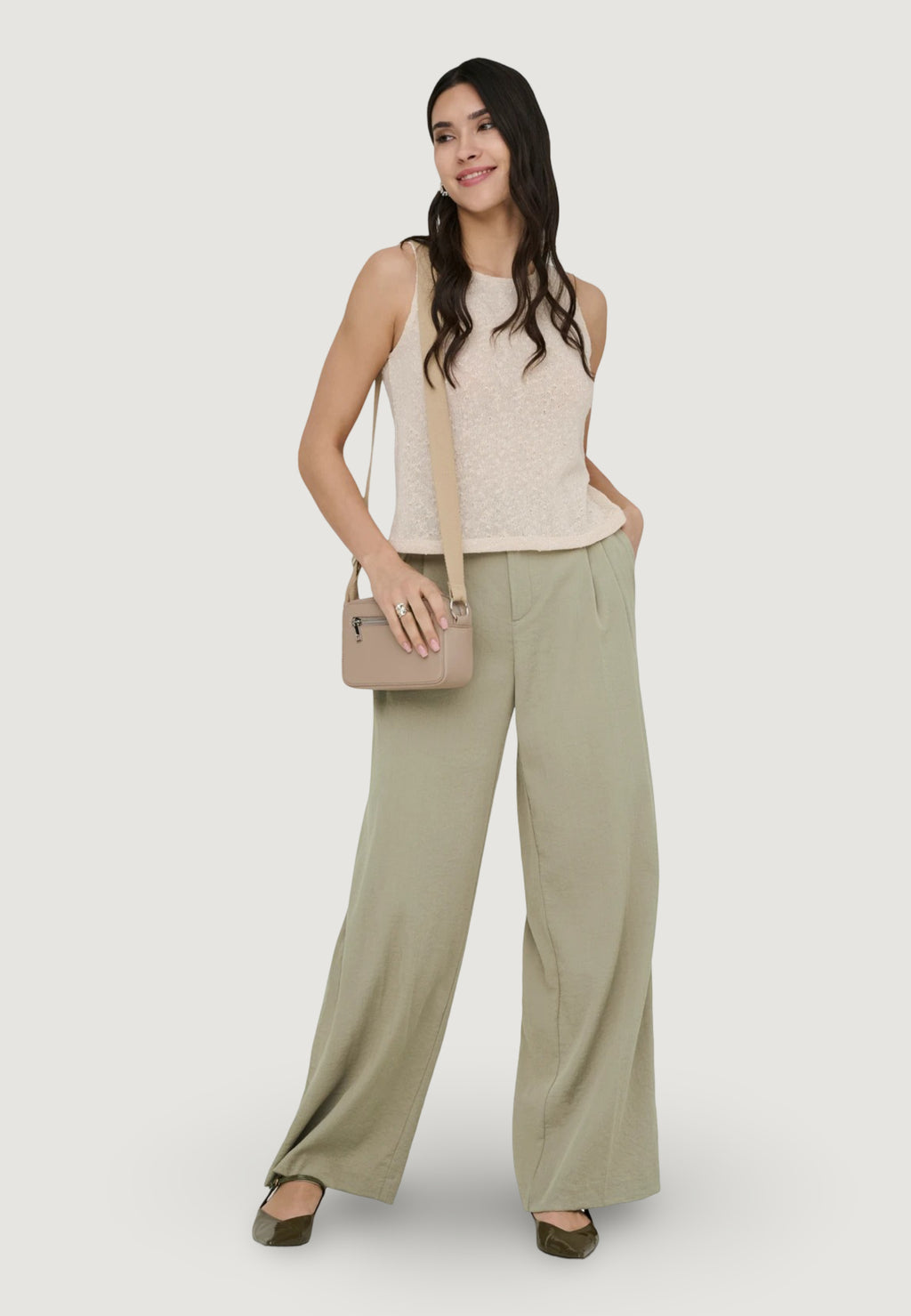 Pantaloni bootcut Jacqueline de Yong Jdyriver Hw Wide Pant Tlr