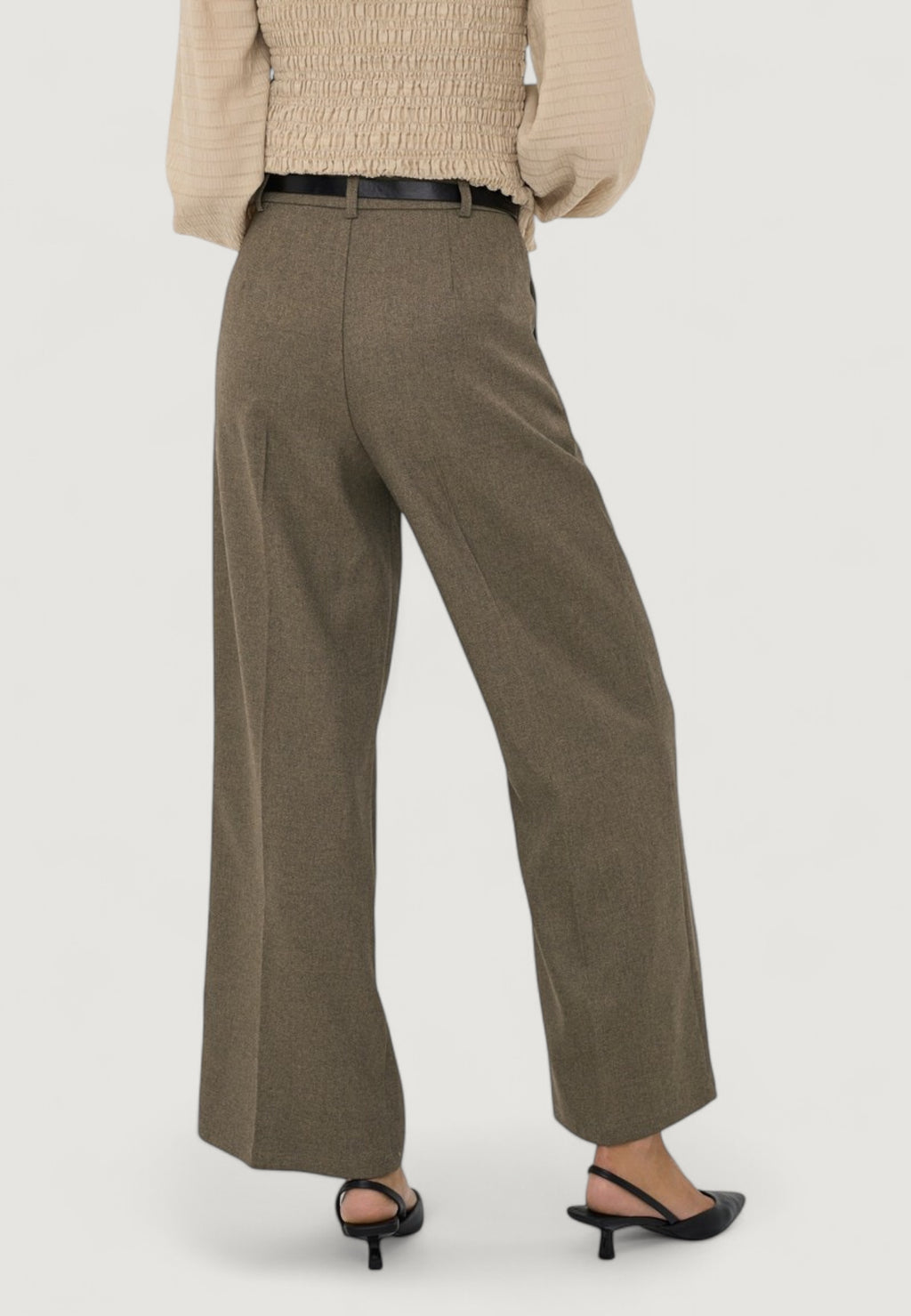 Bootcut trousers Jacqueline de Yong Jdyhayes Hw Belt Pant Tlr