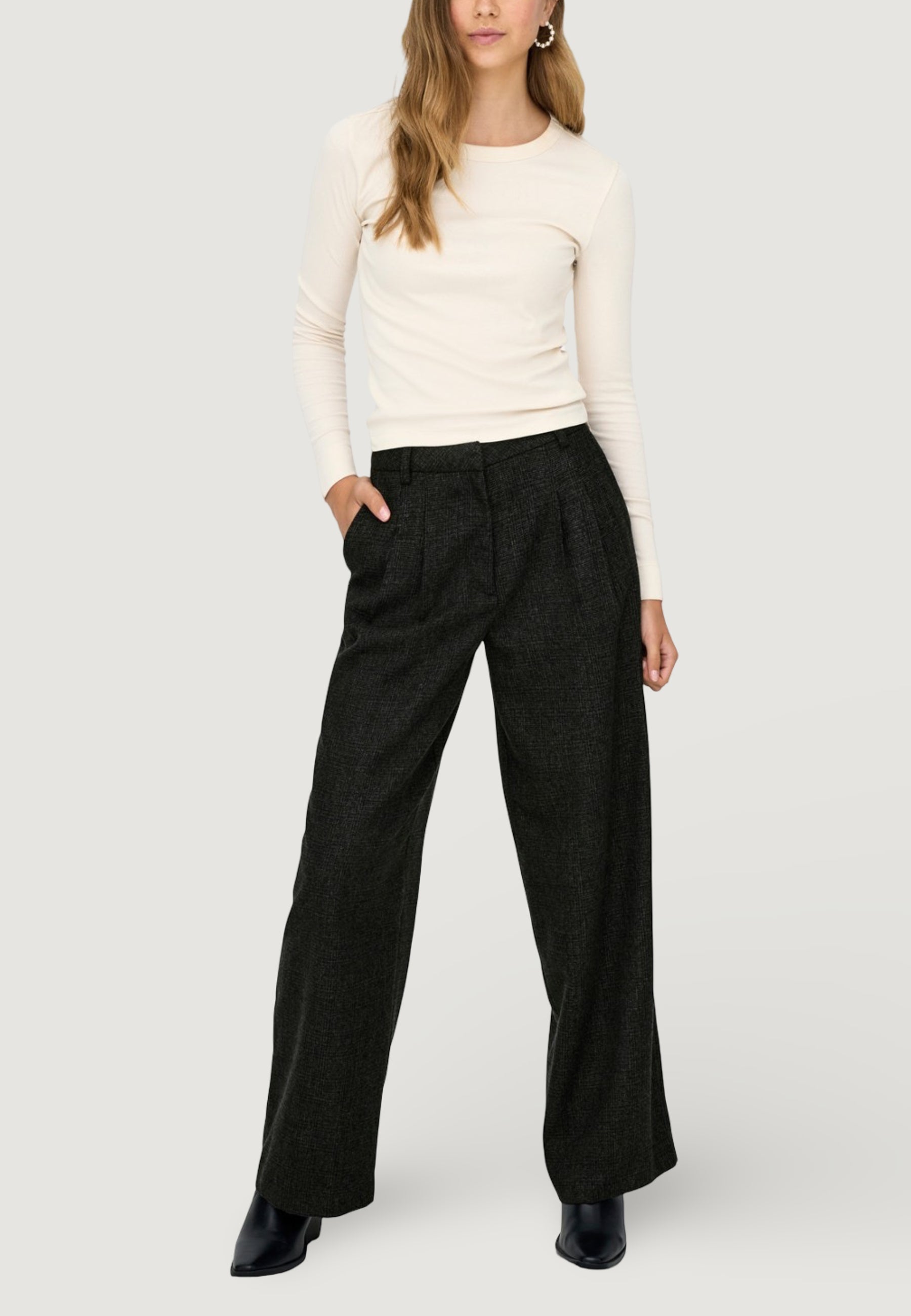 Bootcut trousers Jacqueline de Yong Jdycharly Hw Wide Pant Tlr Noos
