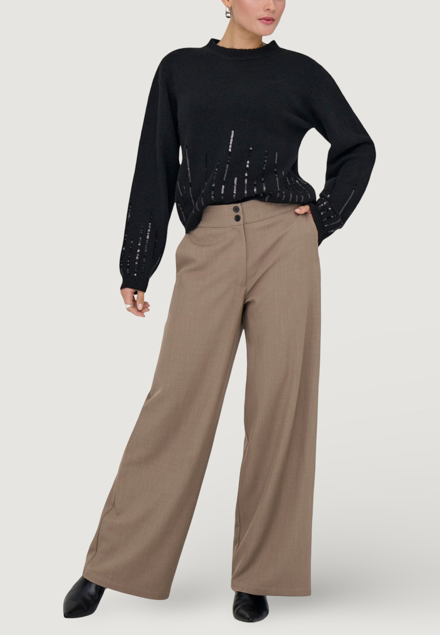 Bootcut trousers Jacqueline de Yong Jdydora Hw Wide Pant Tlr