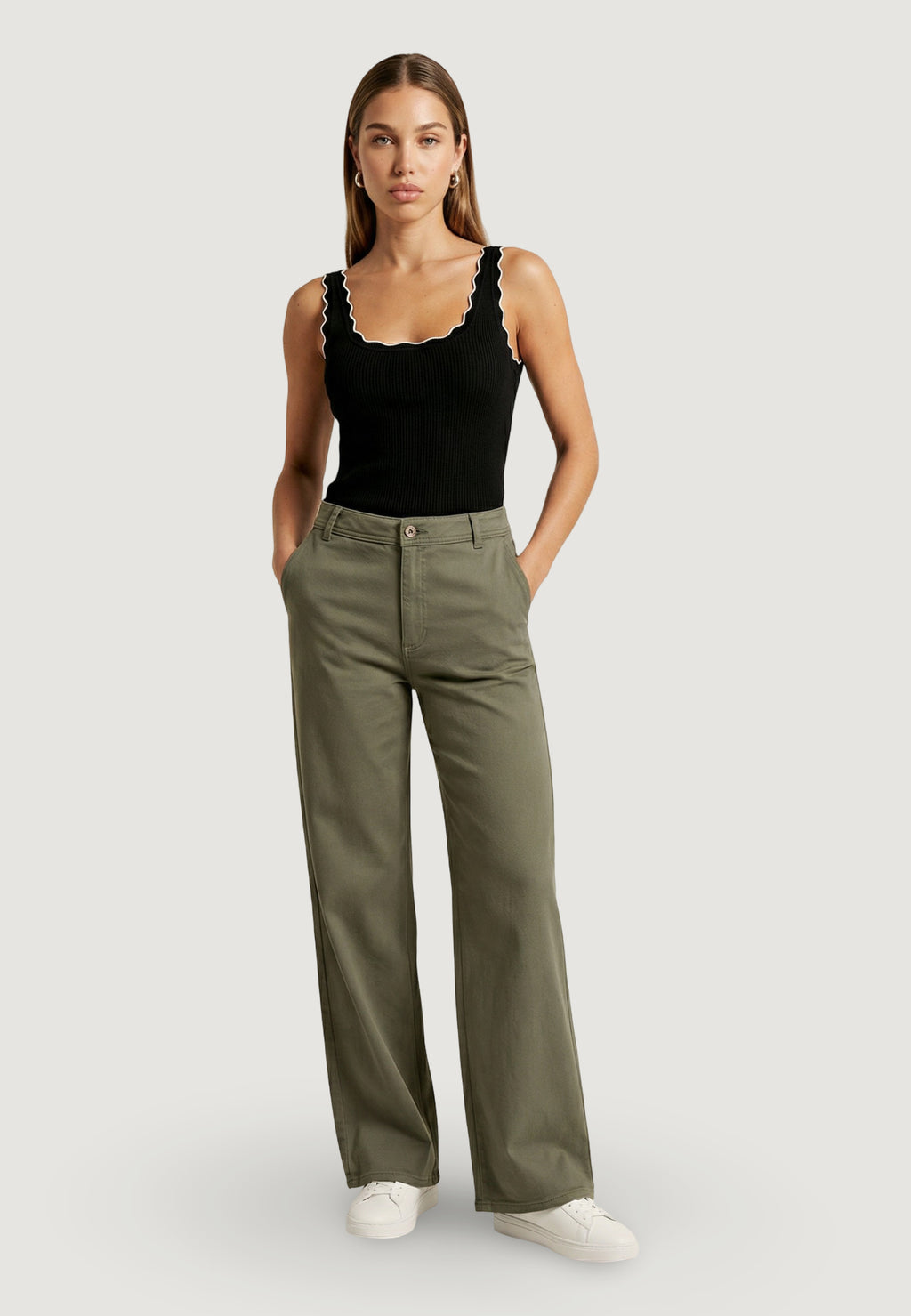 Bootcut trousers Jacqueline de Yong Jdyiris Stretch Hw Wide Pant Pnt