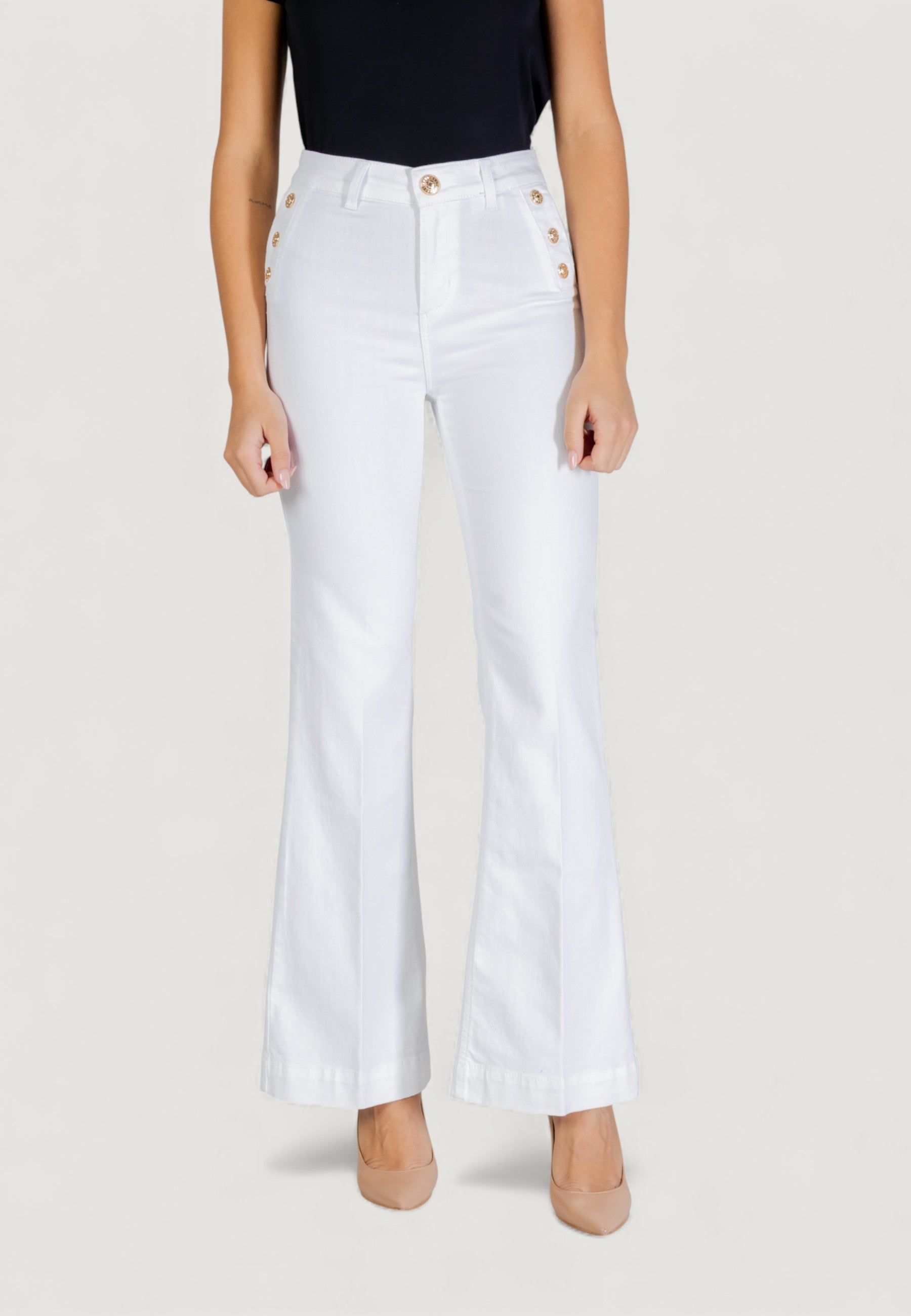 Pantaloni bootcut Liu-Jo B.UP FLARE BUTTON H.W.