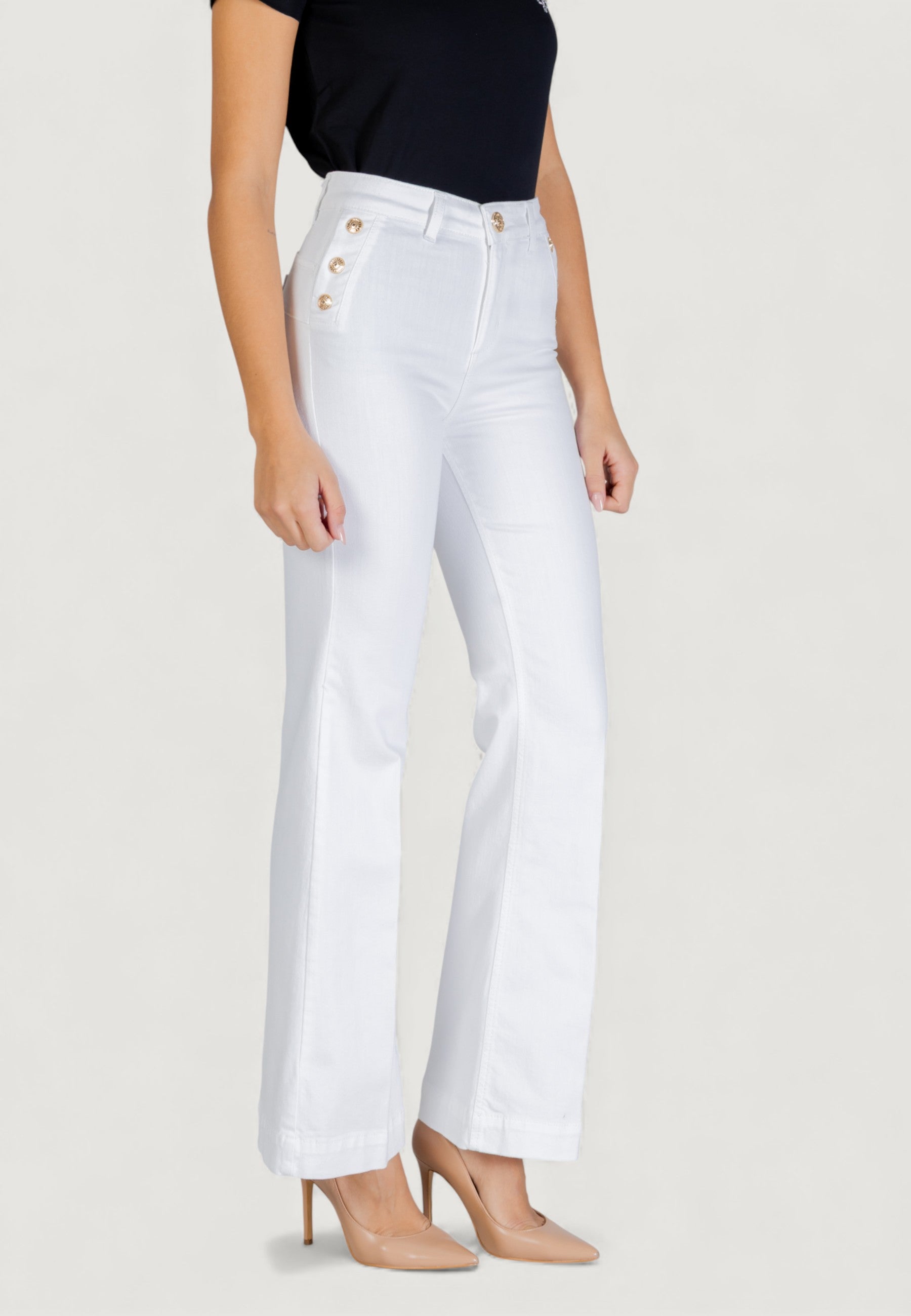 Pantaloni bootcut Liu-Jo B.UP FLARE BUTTON H.W.