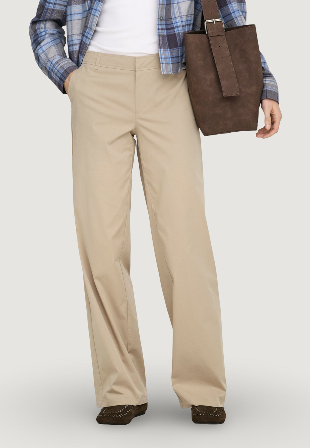 Pantaloni bootcut Only Onltanny Lw Wide Chino Cc Pnt