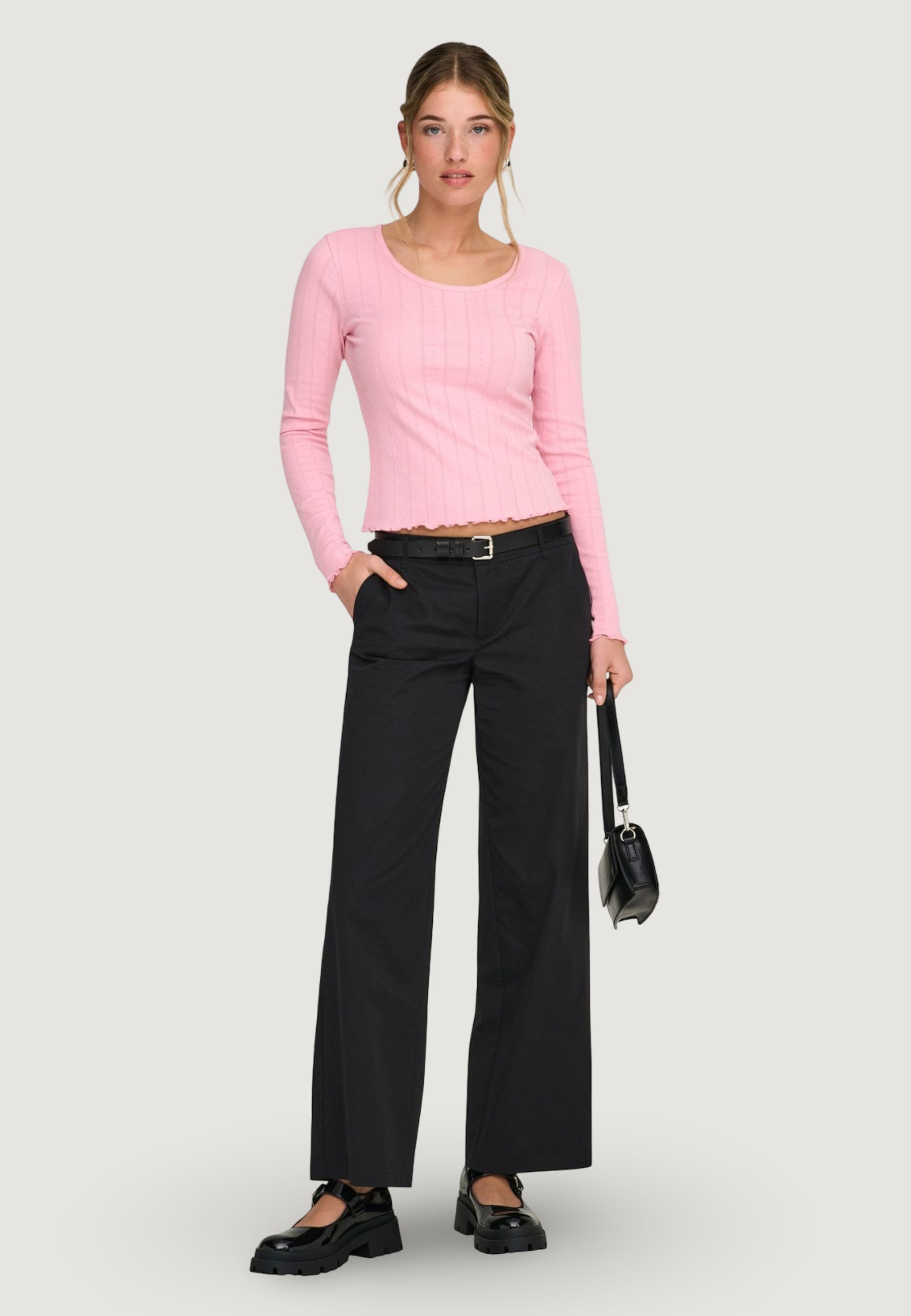Bootcut trousers Only Onltanny Lw Wide Chino Cc Pnt