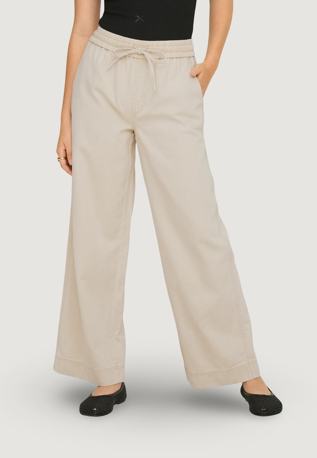 Bootcut trousers Only Onlmaisa Hw Pull-Up Wide Pnt