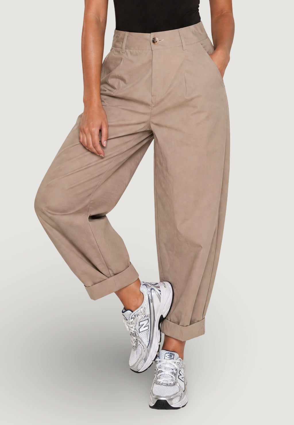 Cropped trousers I am Pantaloni Cotone Risvolto