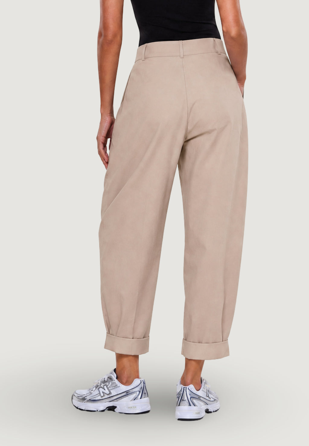 Cropped trousers I am Pantaloni Cotone Risvolto