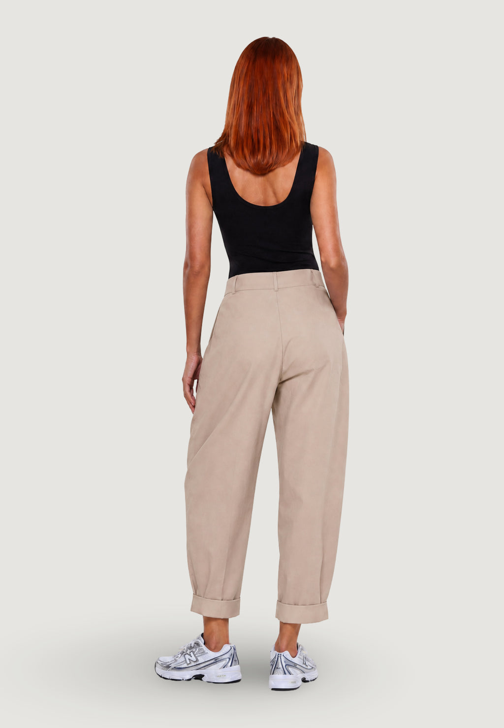 Cropped trousers I am Pantaloni Cotone Risvolto