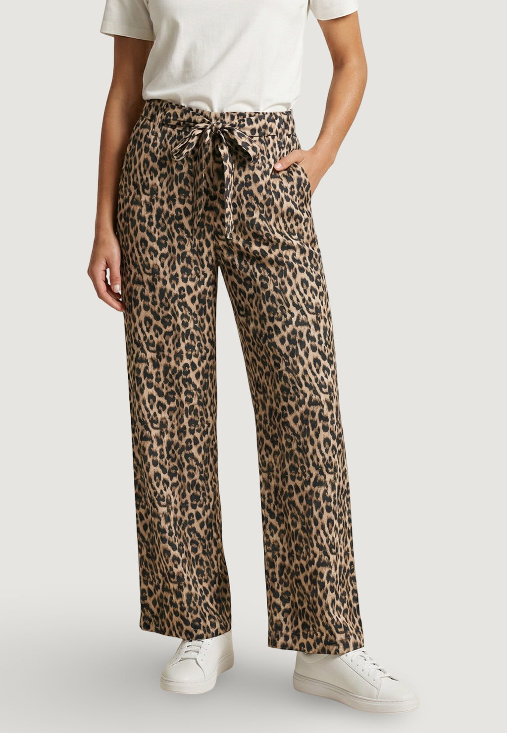 Pantaloni cropped Only ONLNOVA LIFE VIS CROP PALAZZO PANT WVN