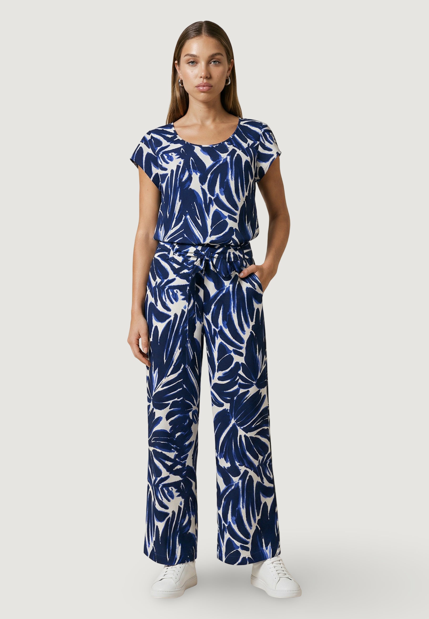 Pantaloni cropped Only ONLNOVA LIFE VIS CROP PALAZZO PANT WVN