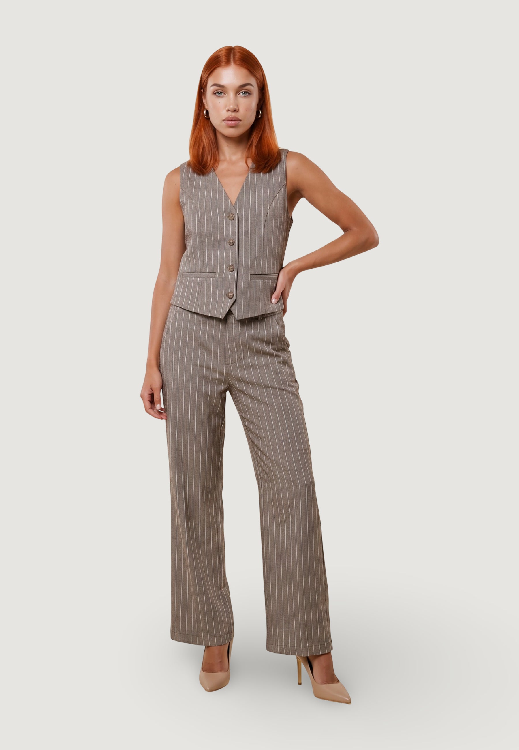Suit trouser I am Pantaloni Poliestere Gessati