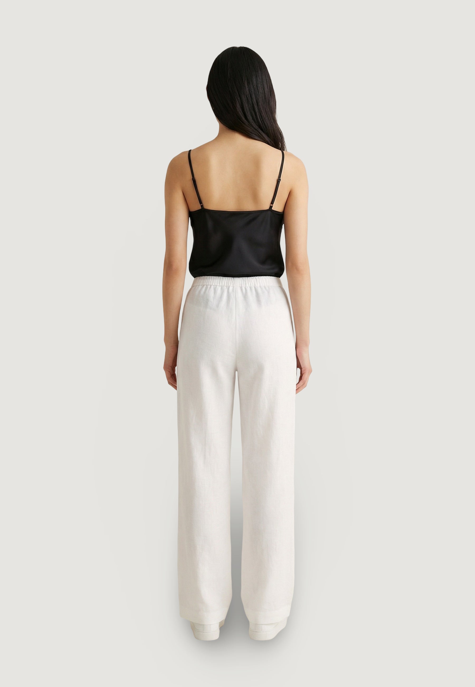 Regular trousers Only Onlita Mw Linen Look Wide Tlr
