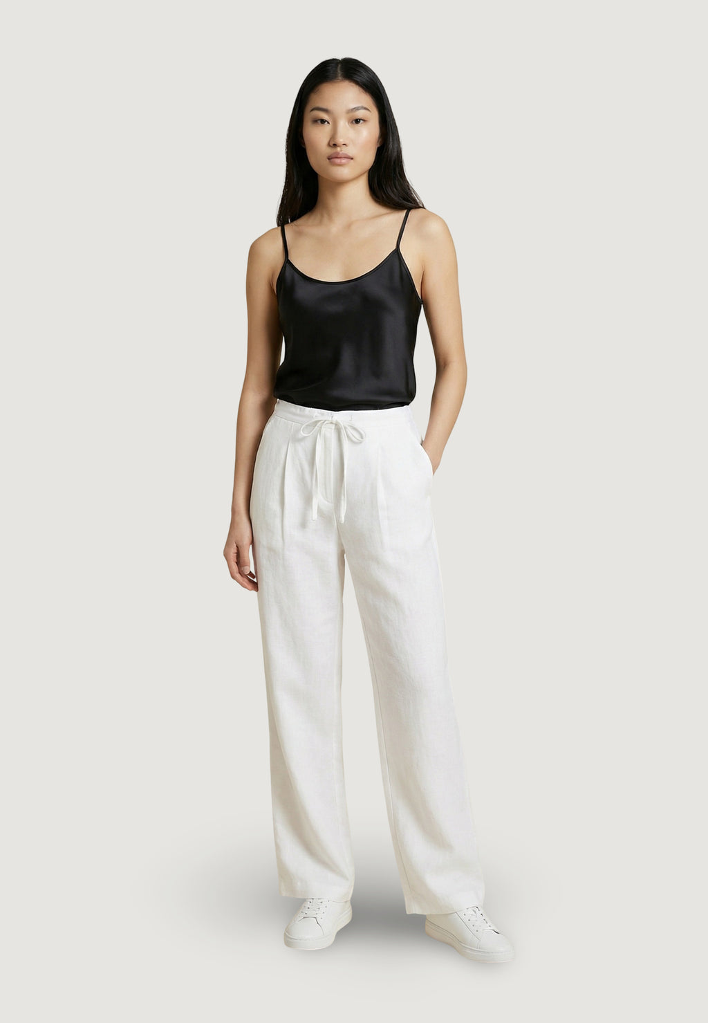 Regular trousers Only Onlita Mw Linen Look Wide Tlr