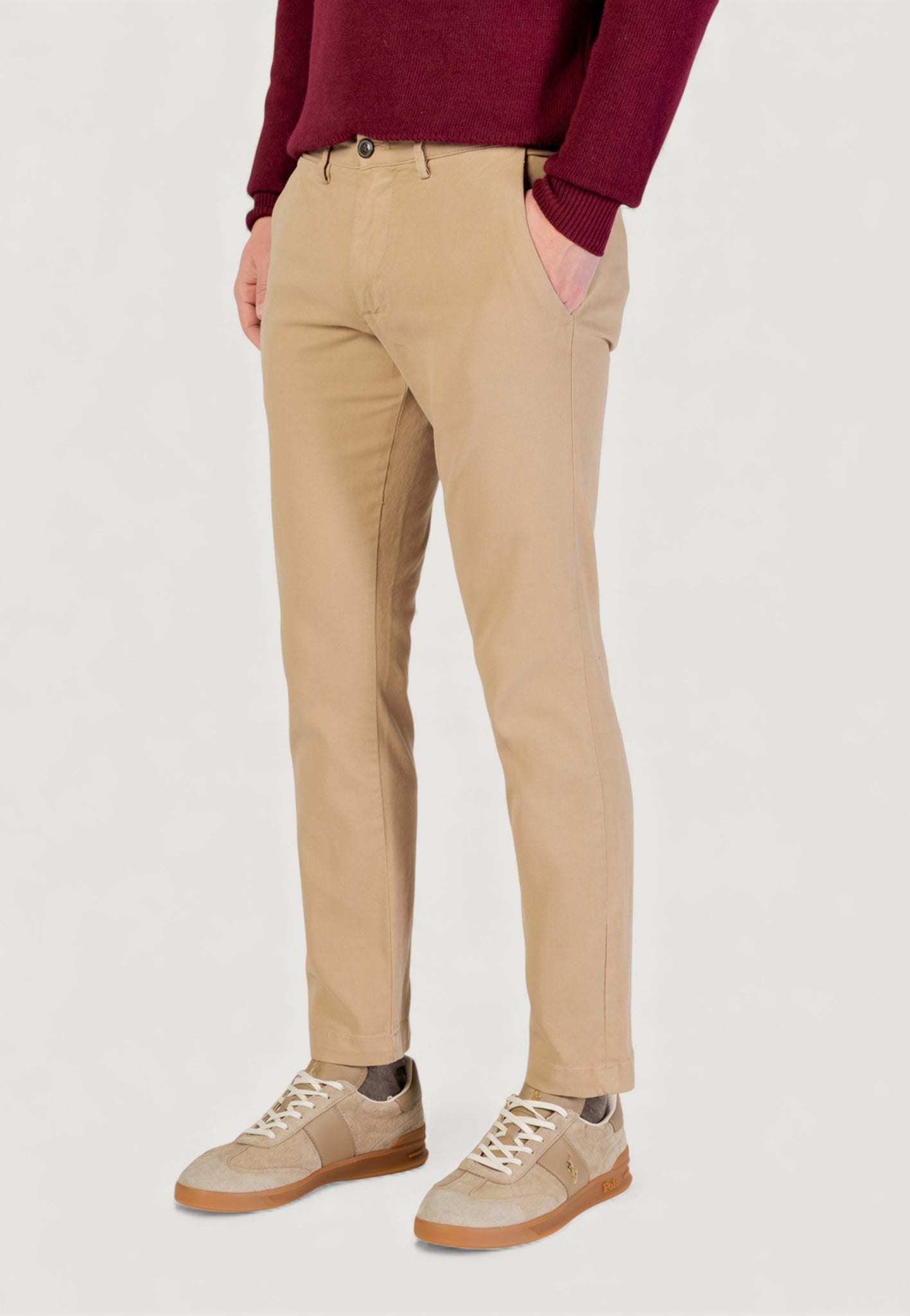 Pantaloni slim Borghese Chino - Pantaloni eleganti