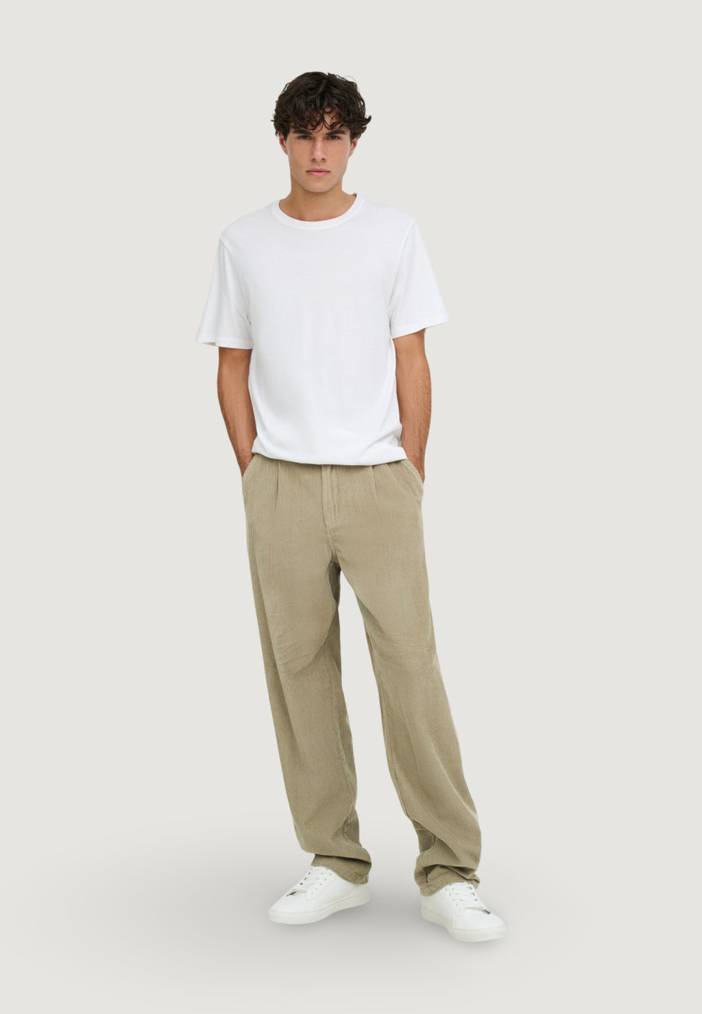 Pantaloni regular / comfort Only & Sons Onstoby Loose Tap Cord Bray Pants Ww