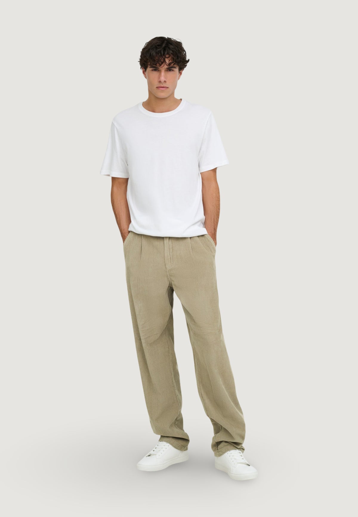 Pantaloni regular / comfort Only & Sons Onstoby Loose Tap Cord Bray Pants Ww