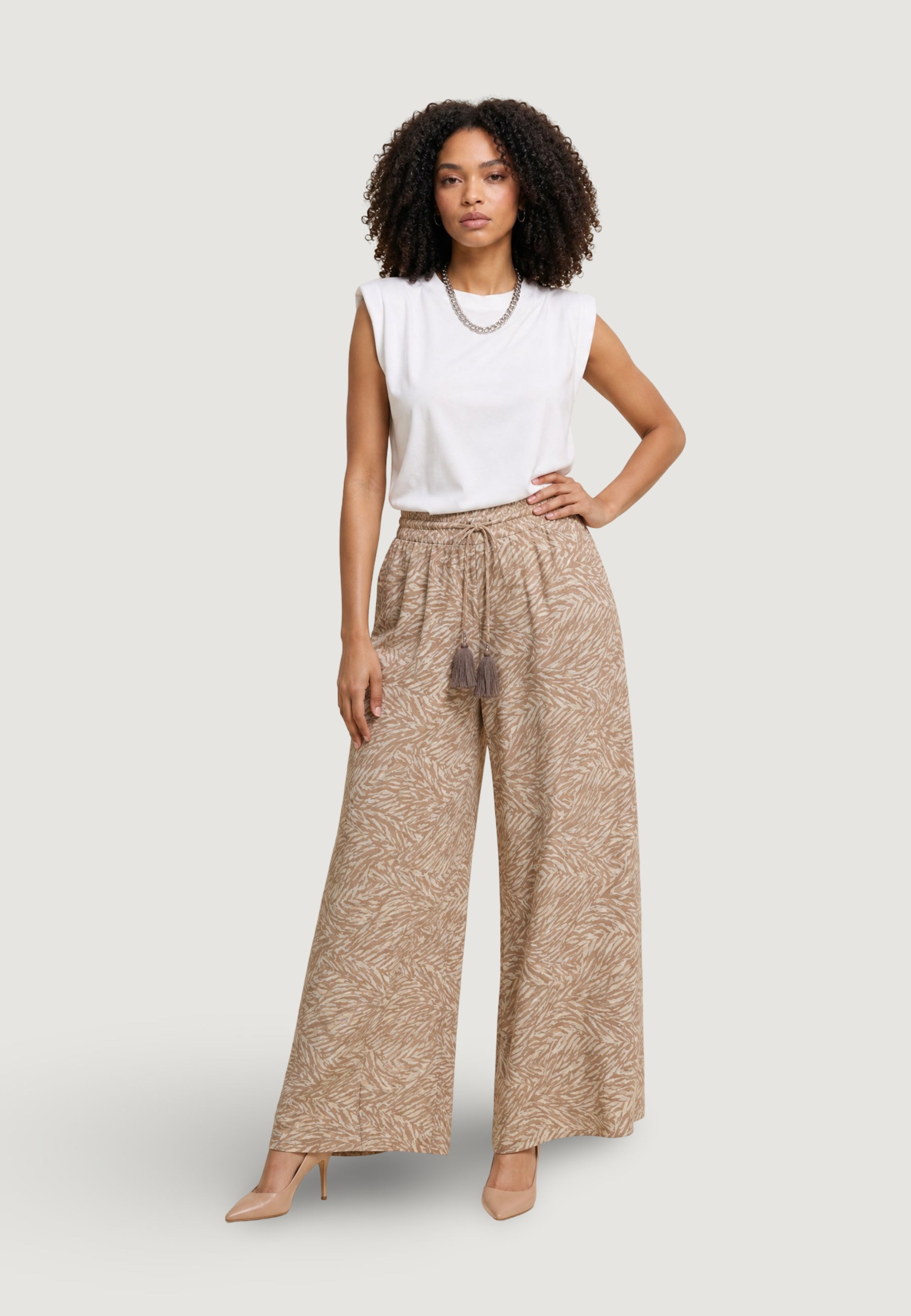 Pantaloni regular Ayfee PANTALONE AMPIO ELASTICO CON COULISSE