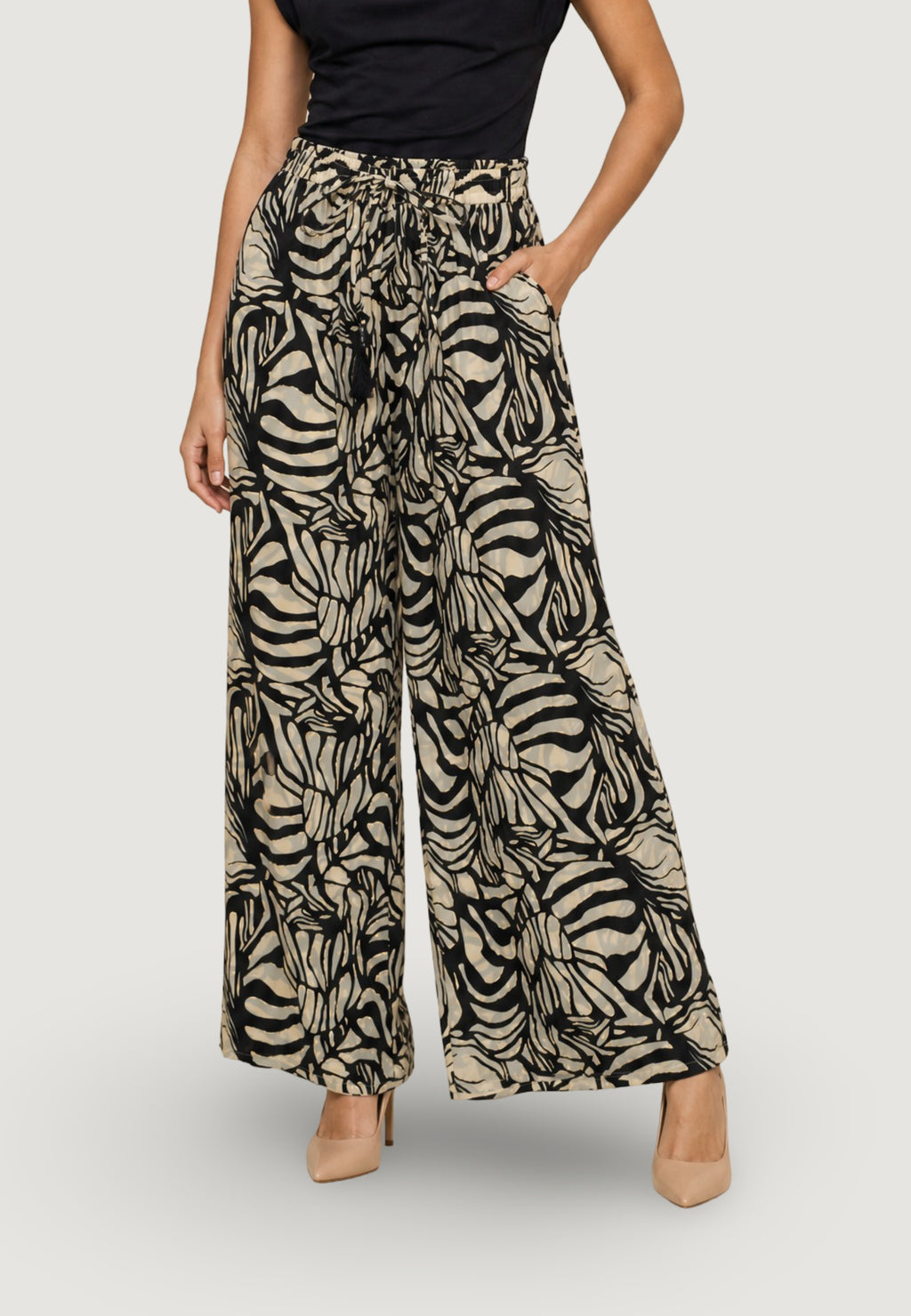 Pantaloni regular Ayfee PANTALONE AMPIO ELASTICO CON COULISSE