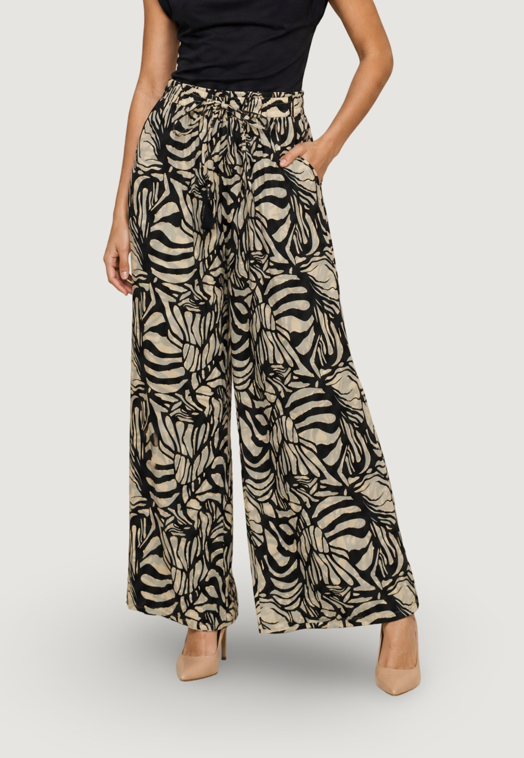 Pantaloni regular Ayfee PANTALONE AMPIO ELASTICO CON COULISSE