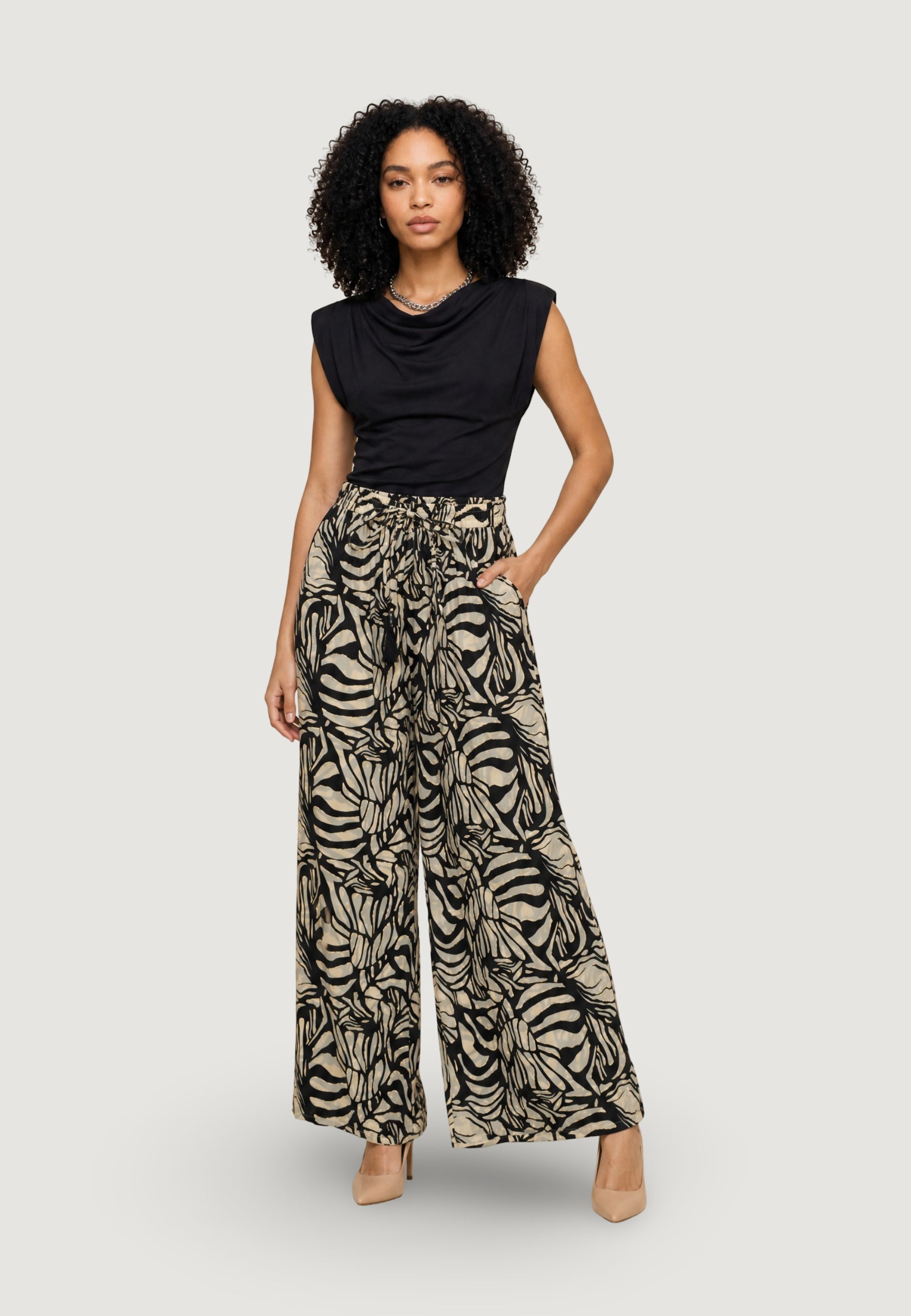 Pantaloni regular Ayfee PANTALONE AMPIO ELASTICO CON COULISSE