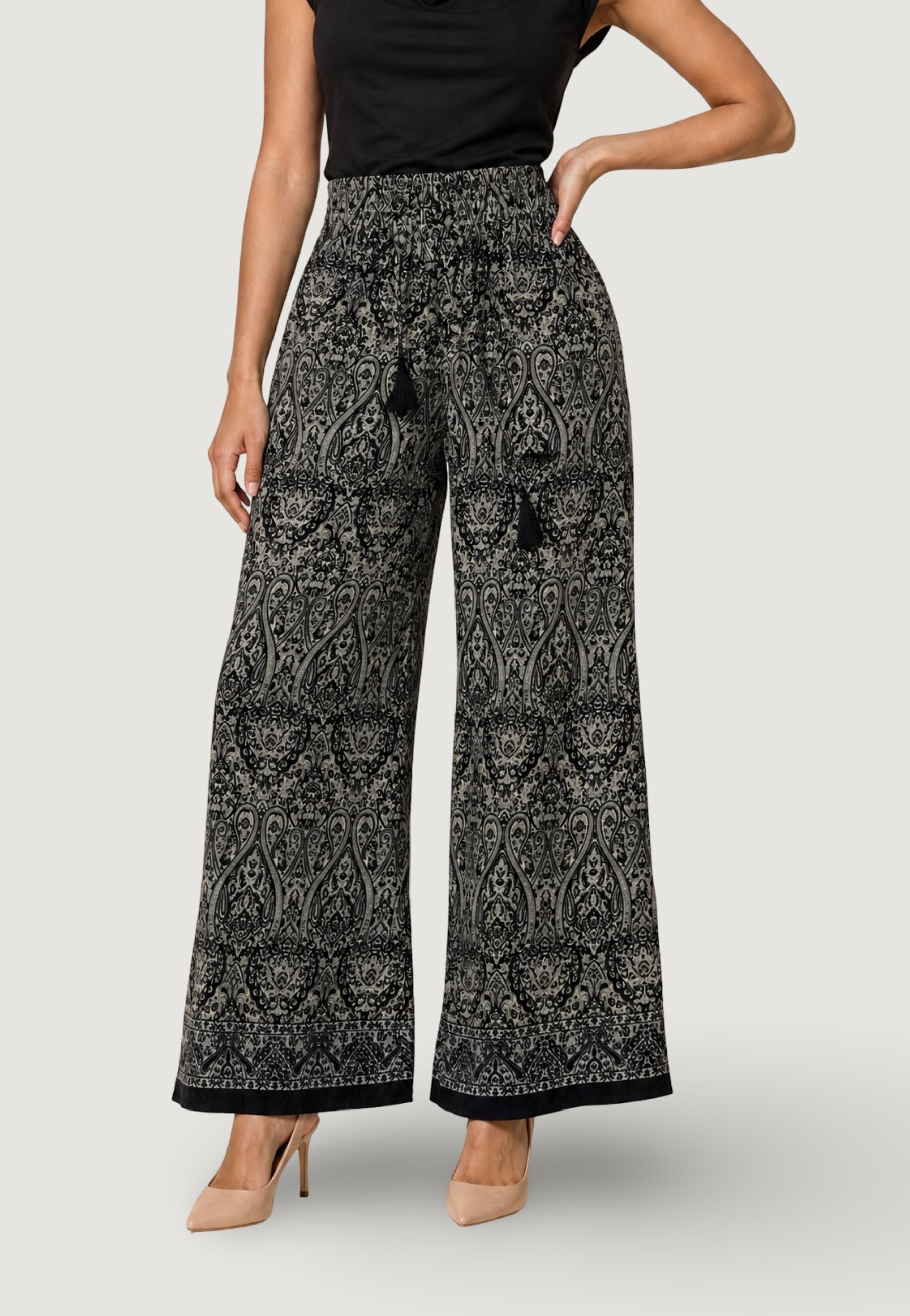 Pantaloni regular Ayfee PANTALONE AMPIO ELASTICO CON COULISSE