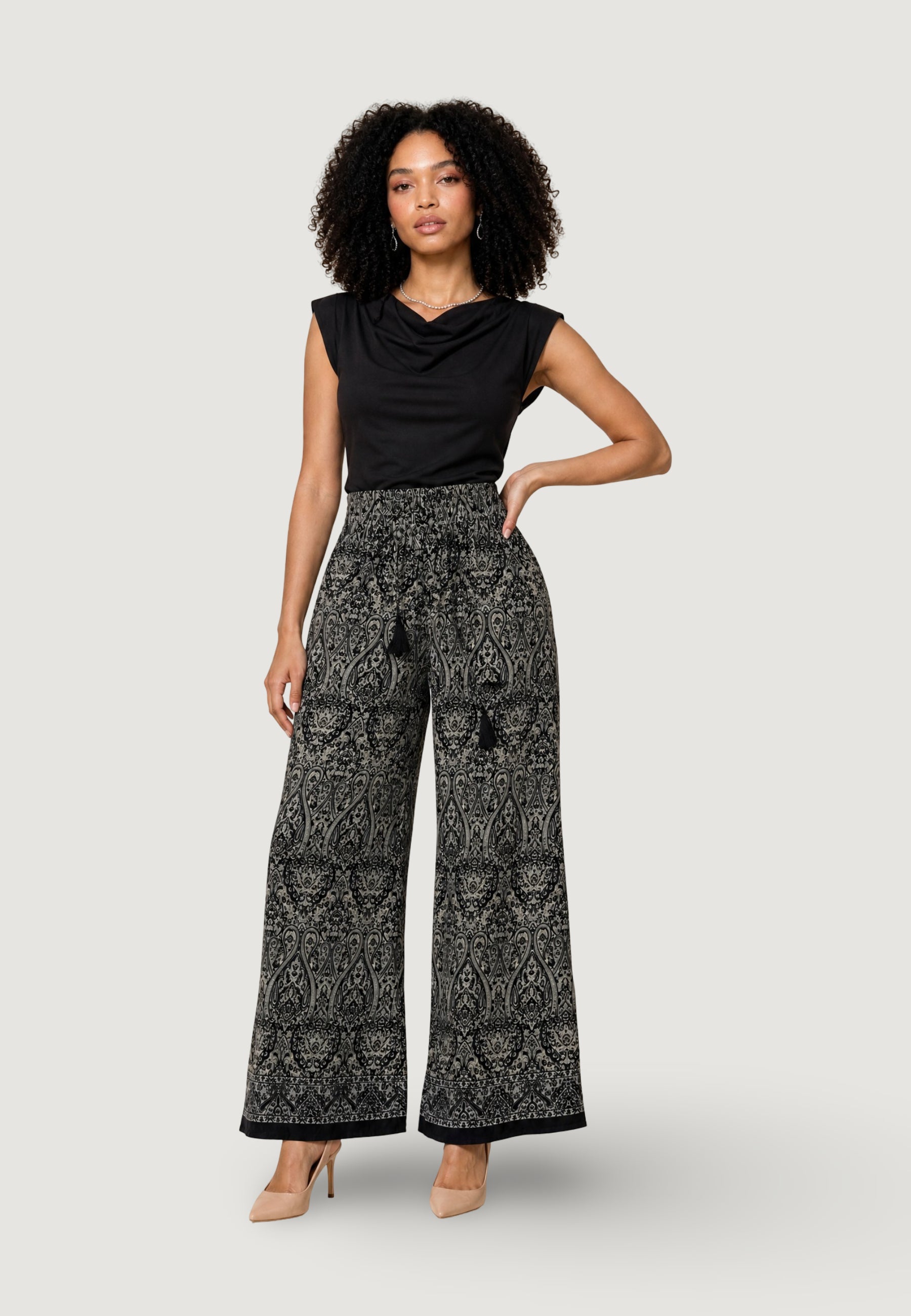 Pantaloni regular Ayfee PANTALONE AMPIO ELASTICO CON COULISSE