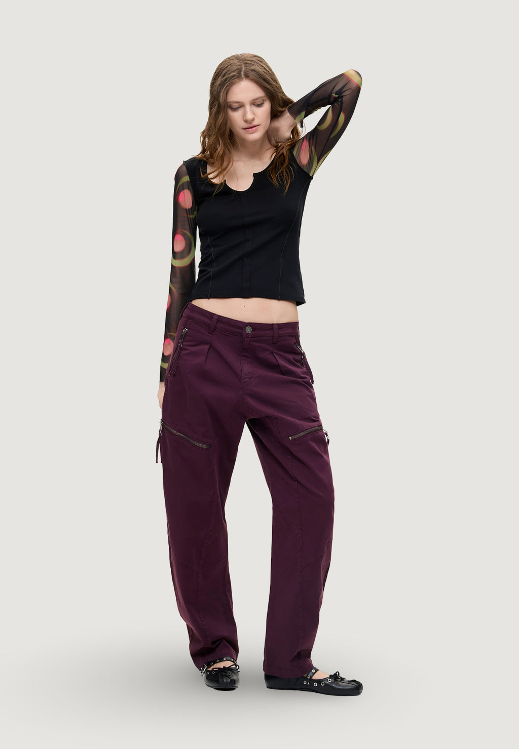 Pantaloni regular Desigual PANT_ZIPPERS
